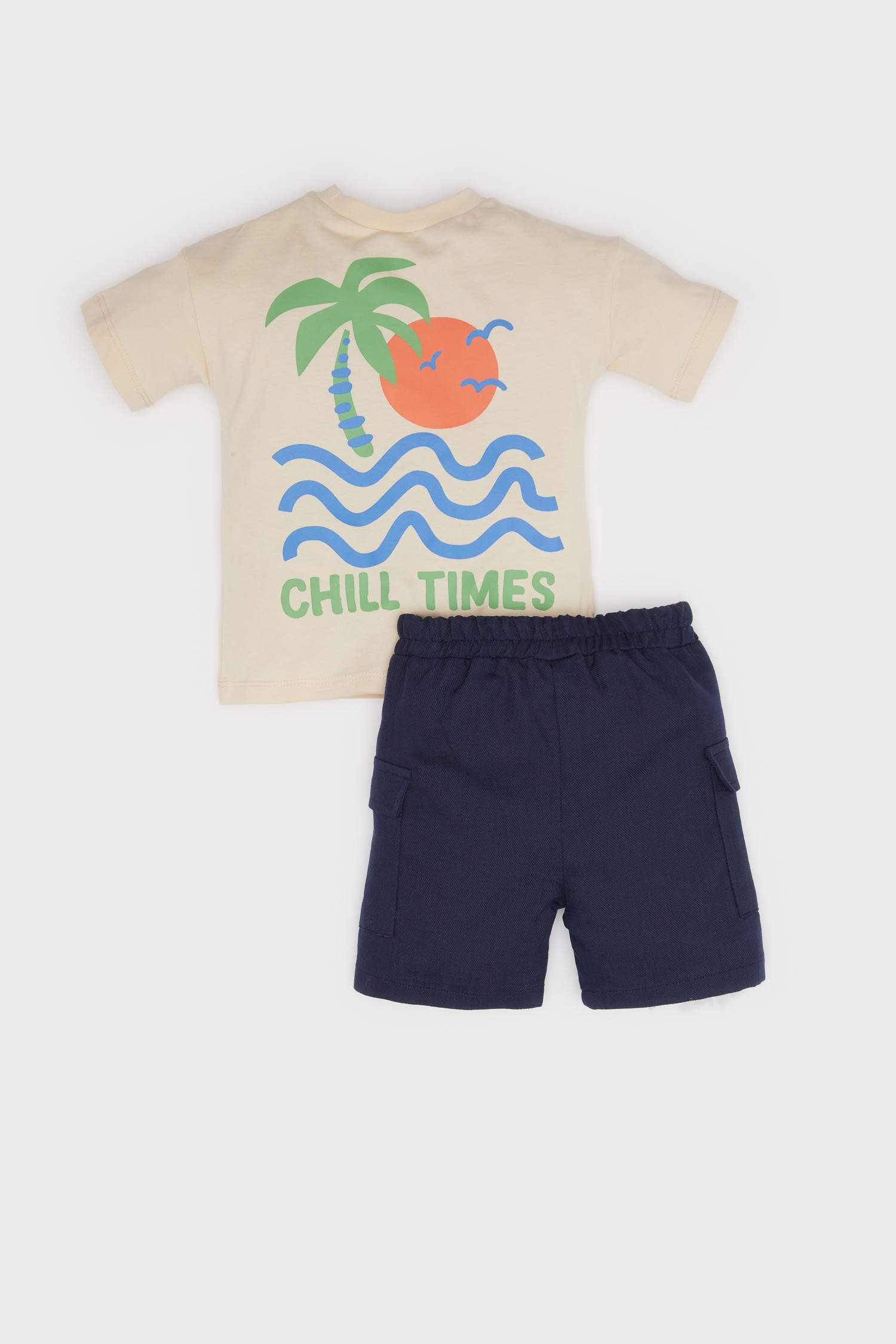 Ensemble T-shirt imprimé et Short à taille élastique pour bébé garçon