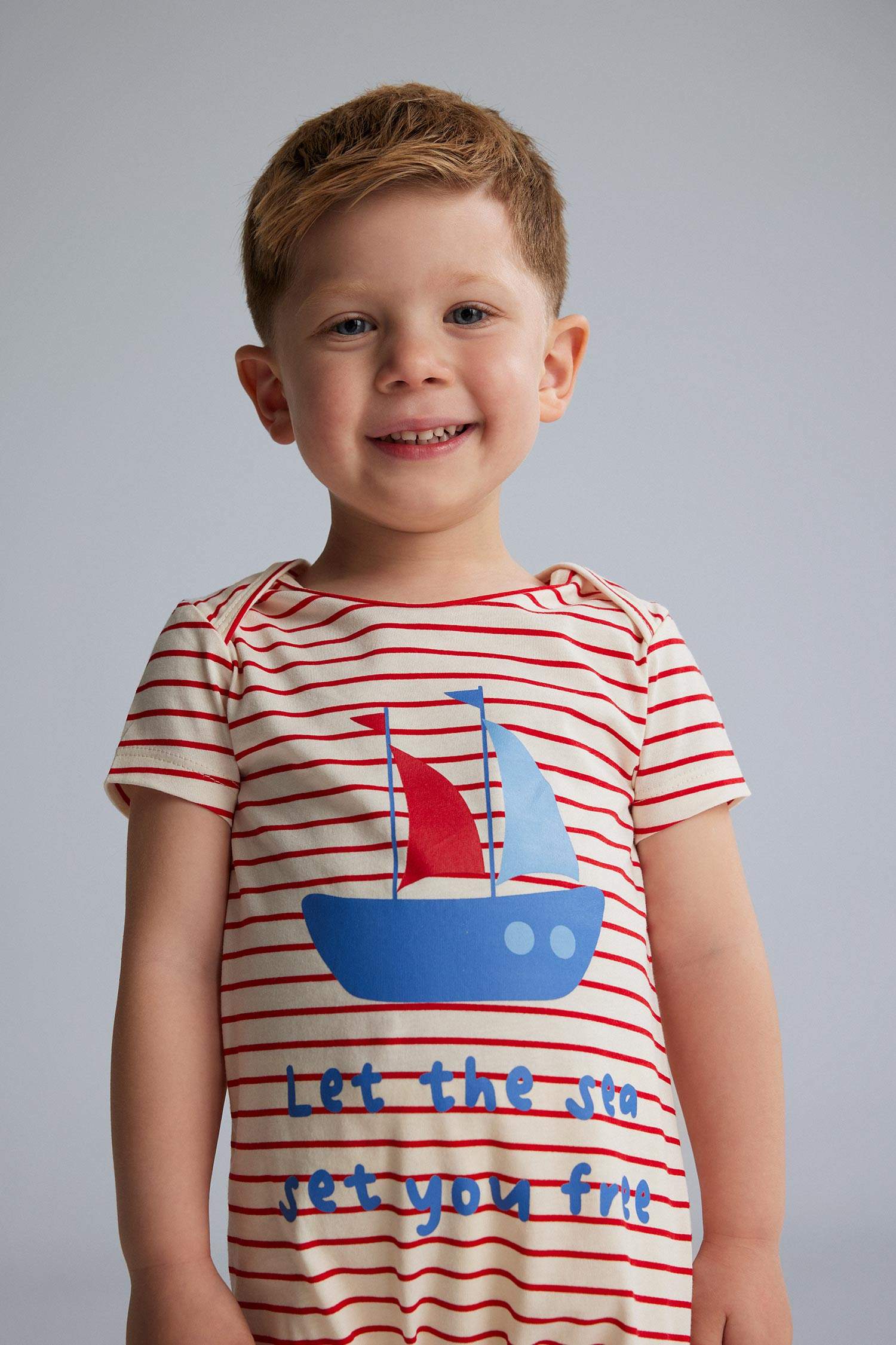 Baby Boy Newborn Striped Printed Cotton Overalls