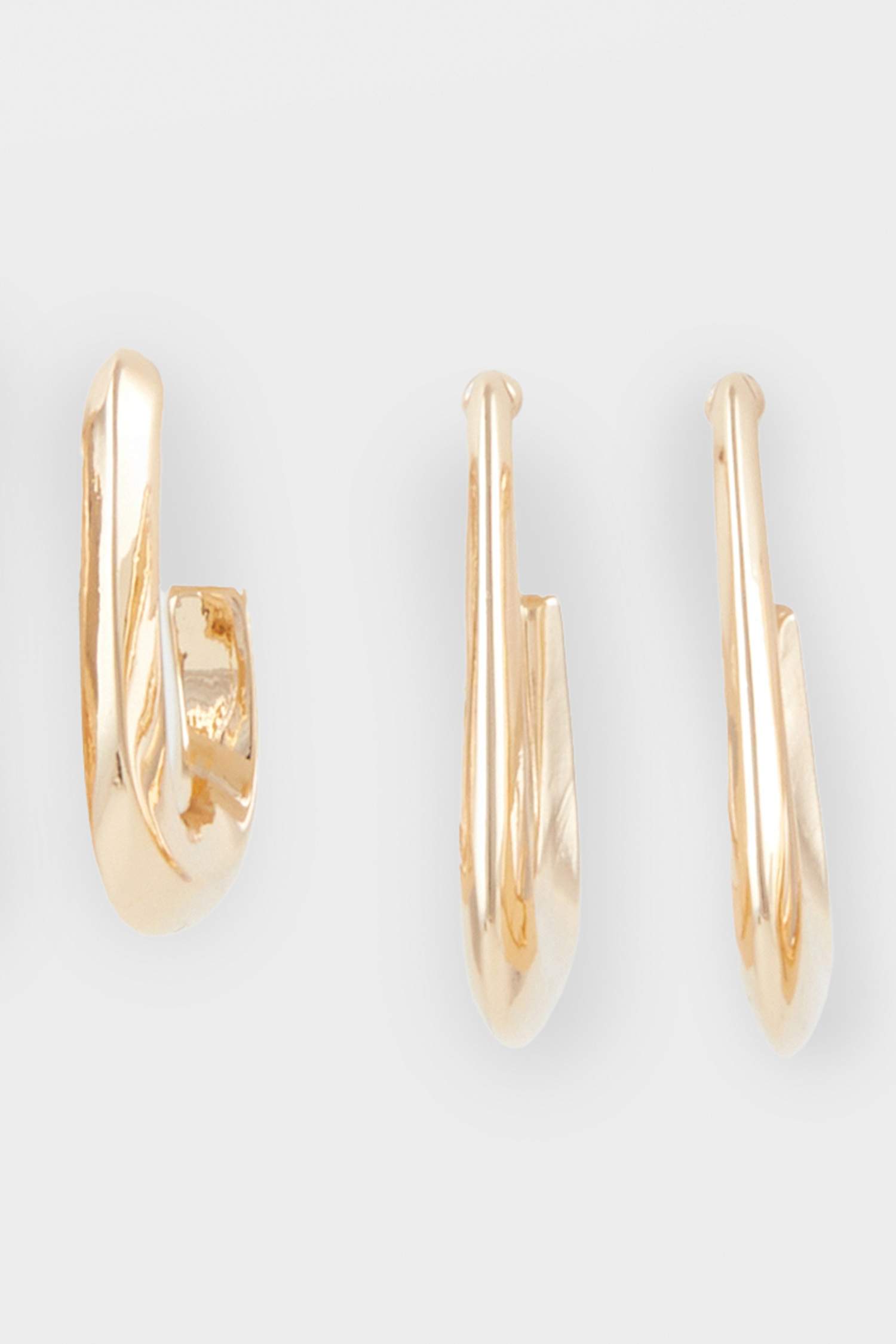 Kadın 3'lü Gold Küpe