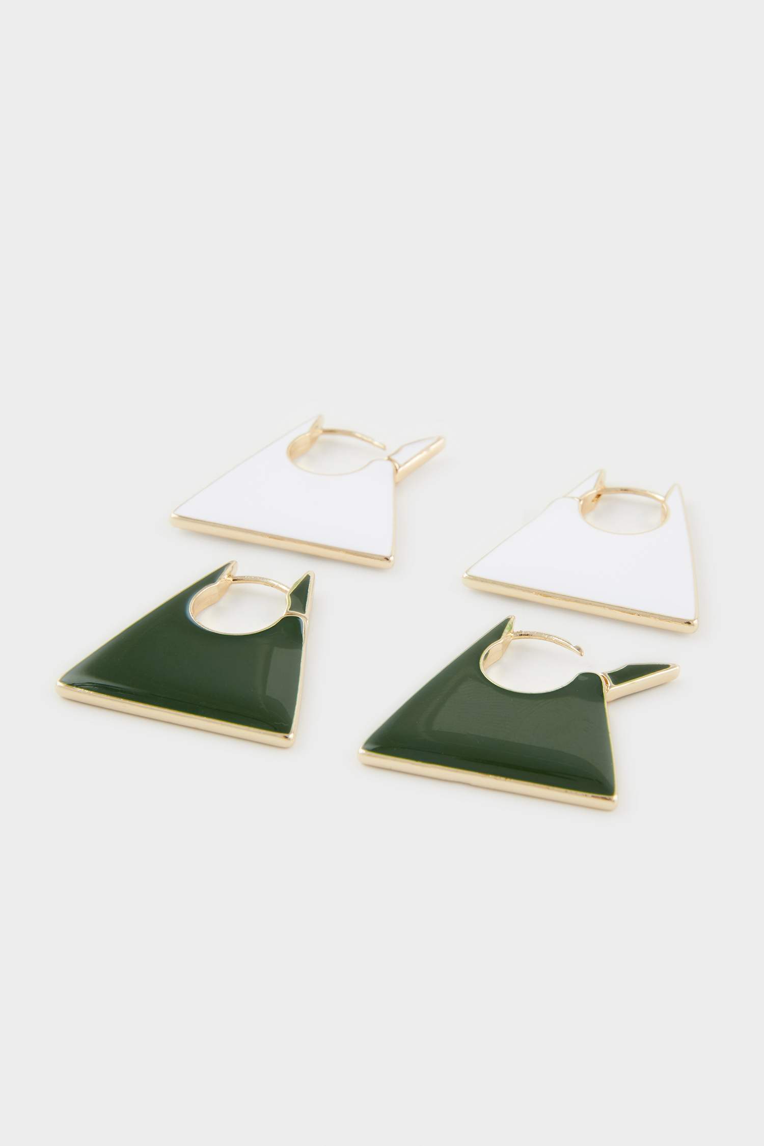 Lot de 2 Boucles d’oreilles noires et blanches pour femme