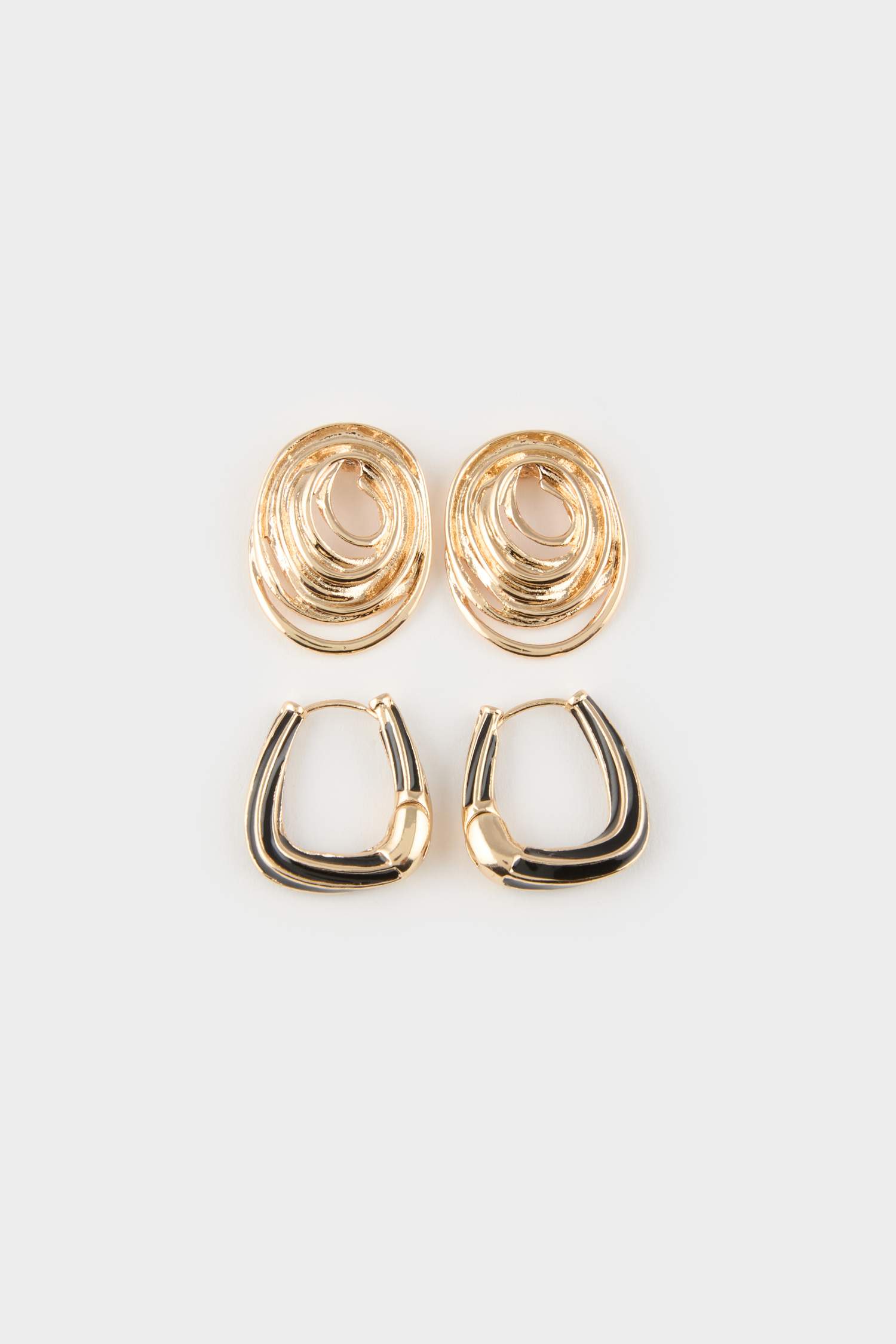 Kadın 2'li Gold Küpe