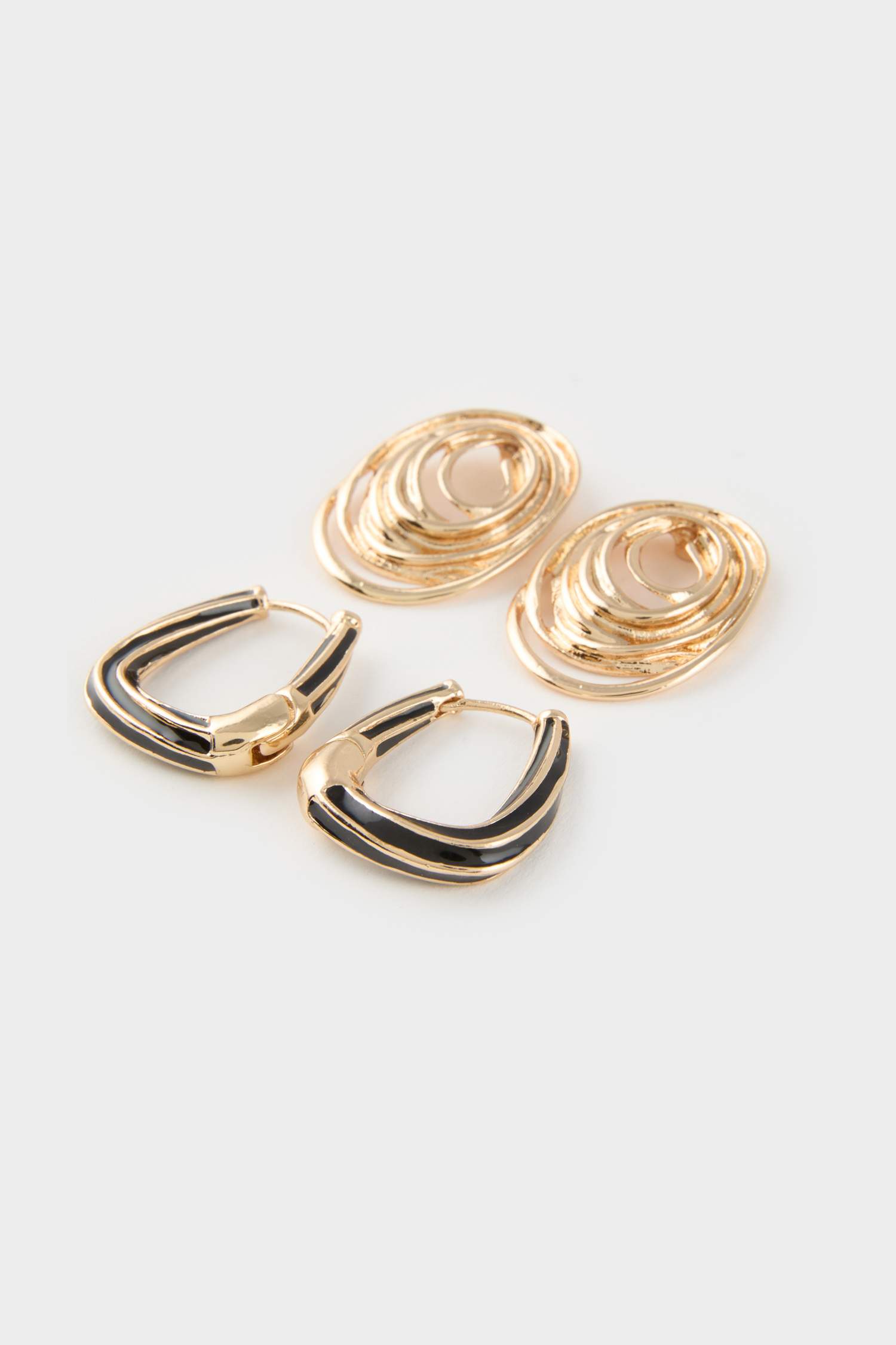 Kadın 2'li Gold Küpe