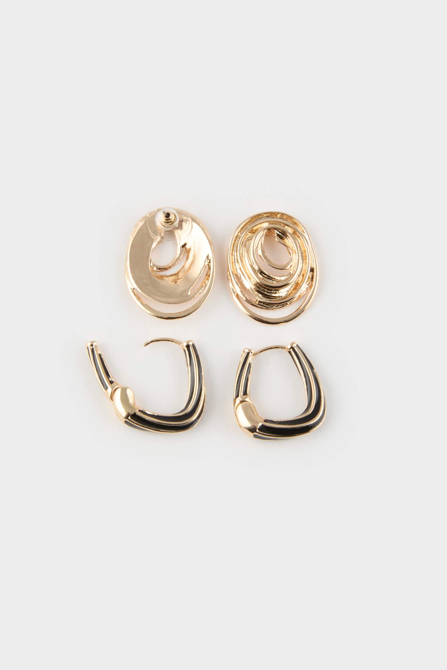 Kadın 2'li Gold Küpe