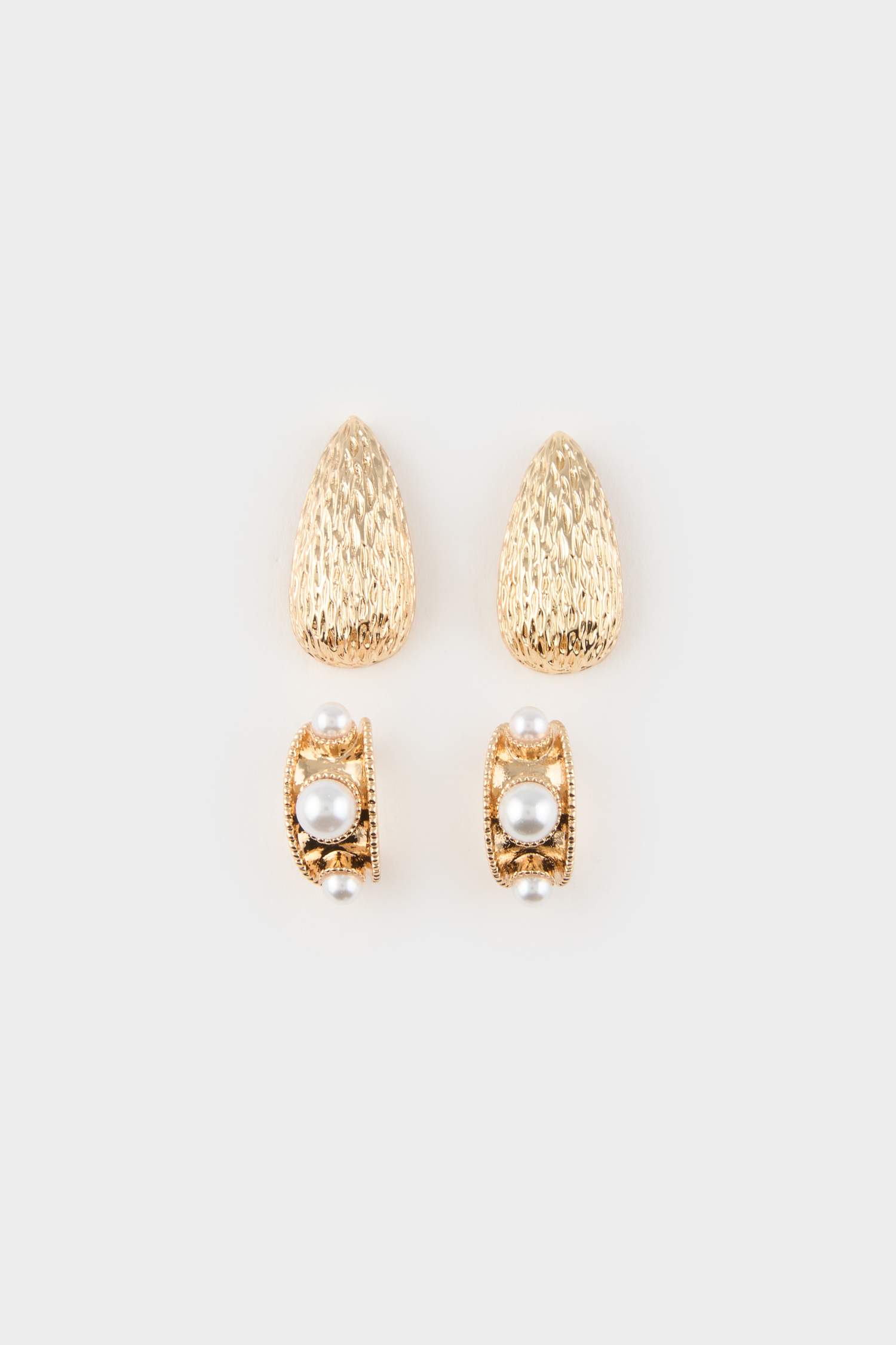 Kadın 2'li Gold Küpe