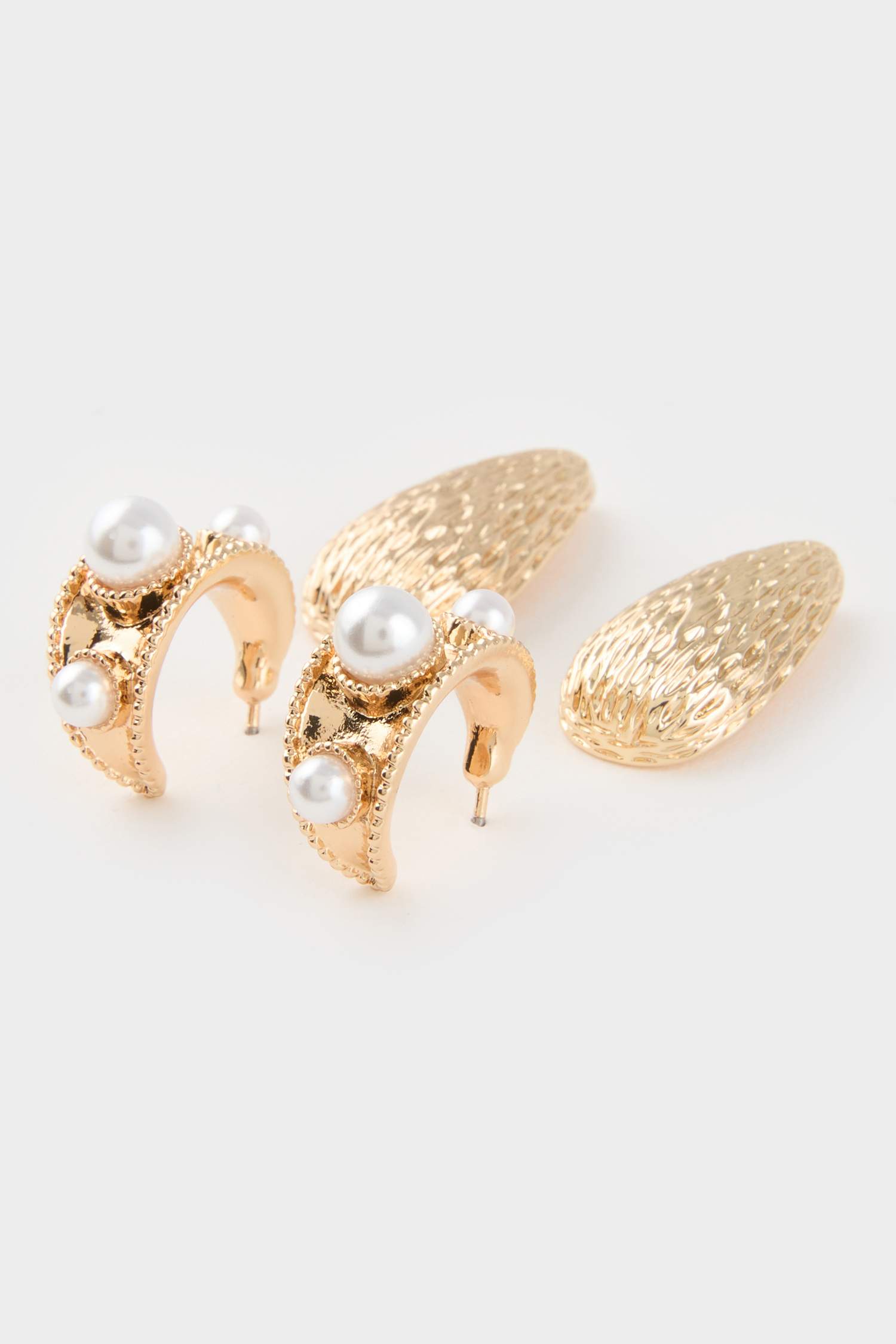 Kadın 2'li Gold Küpe