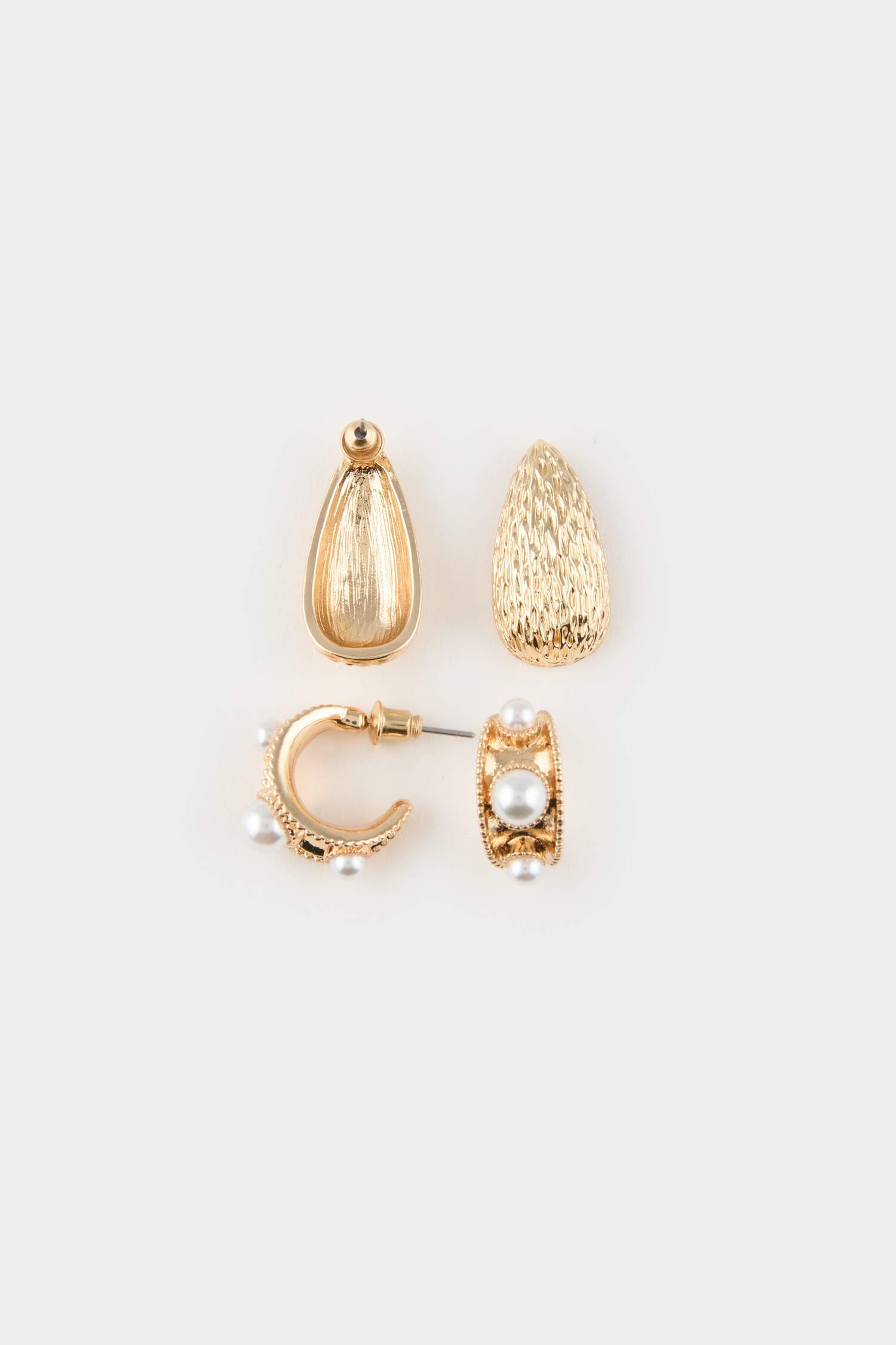 Kadın 2'li Gold Küpe