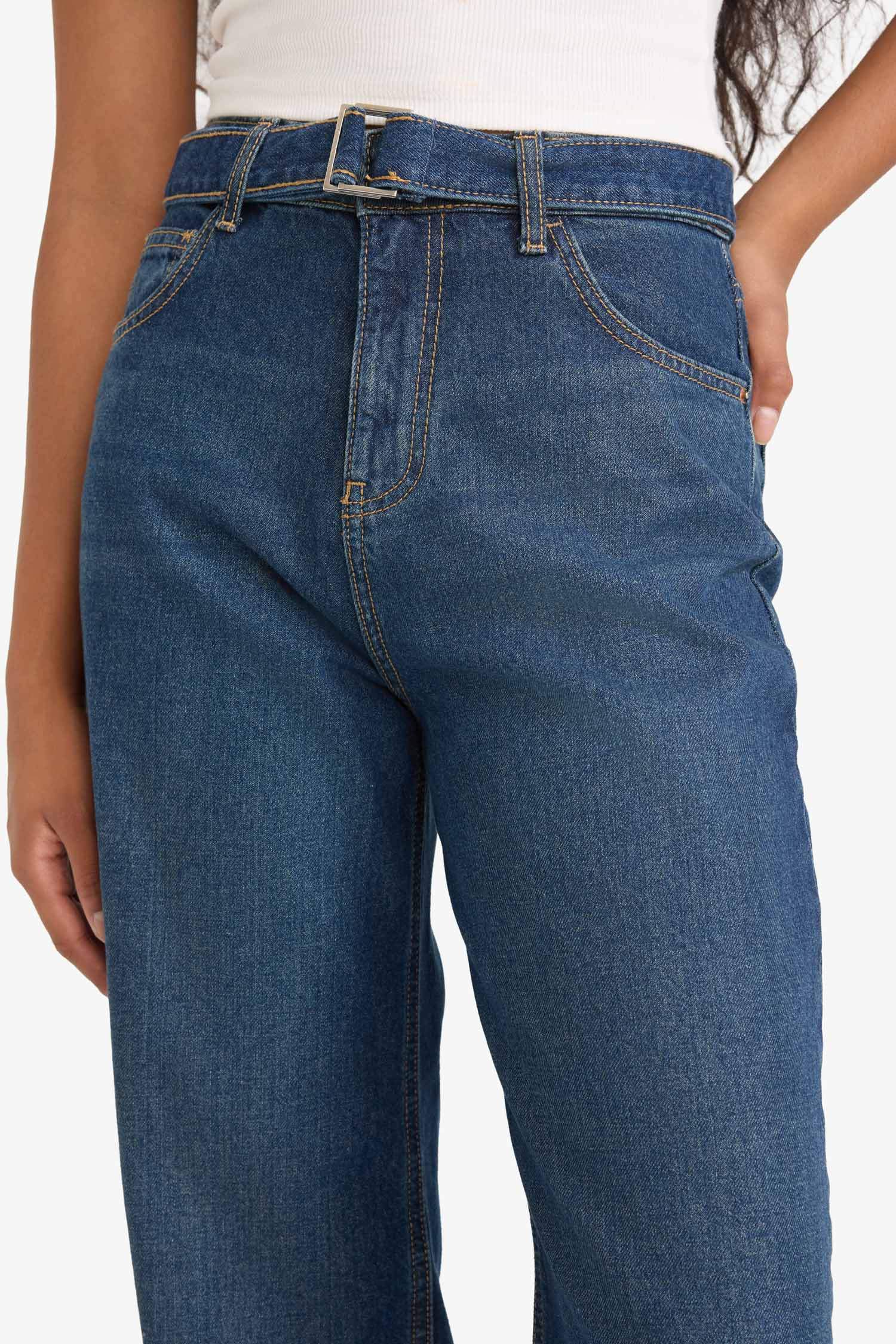 Wide Leg Yüksek Bel Uzun Jean Pantolon