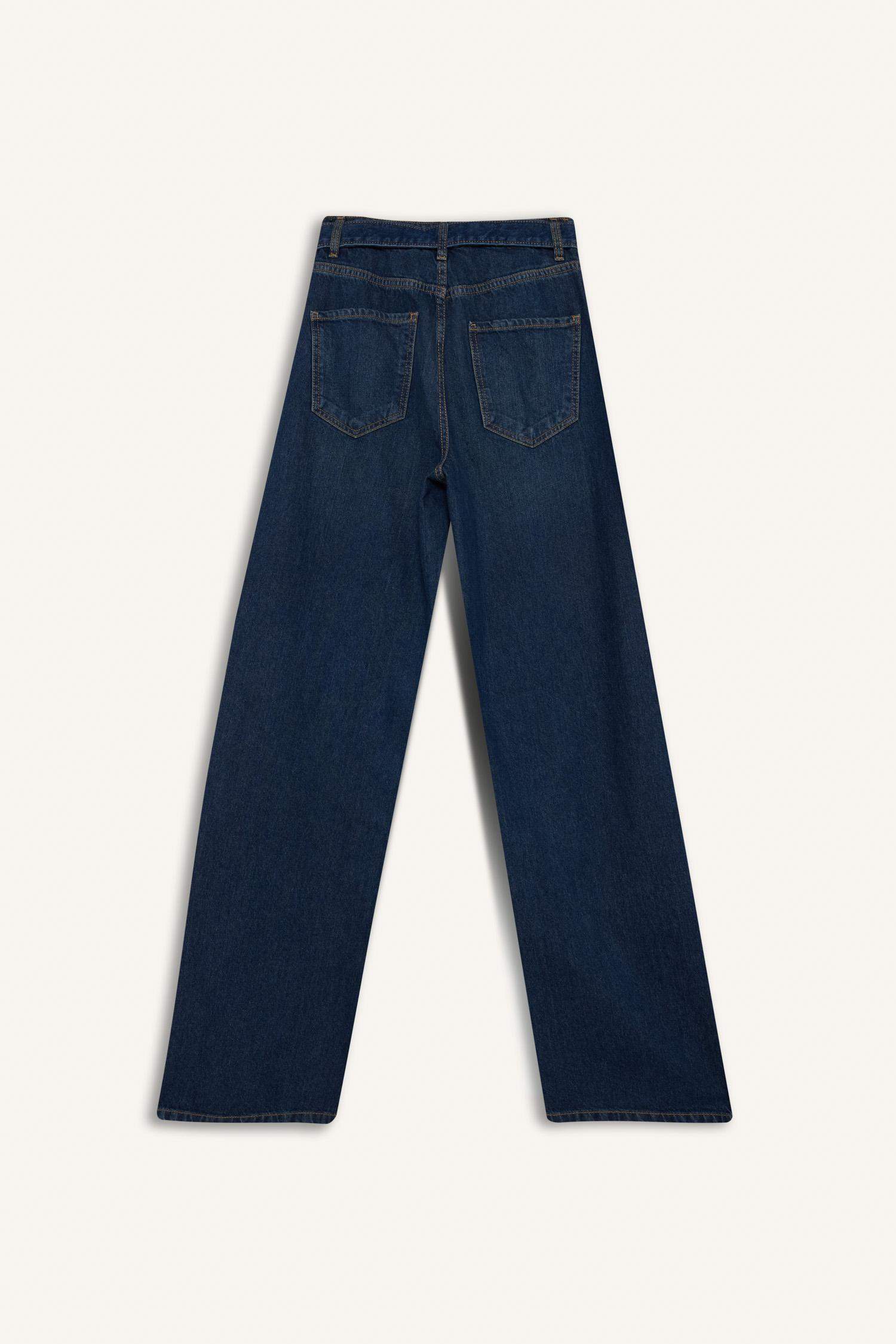 Wide Leg Yüksek Bel Uzun Jean Pantolon