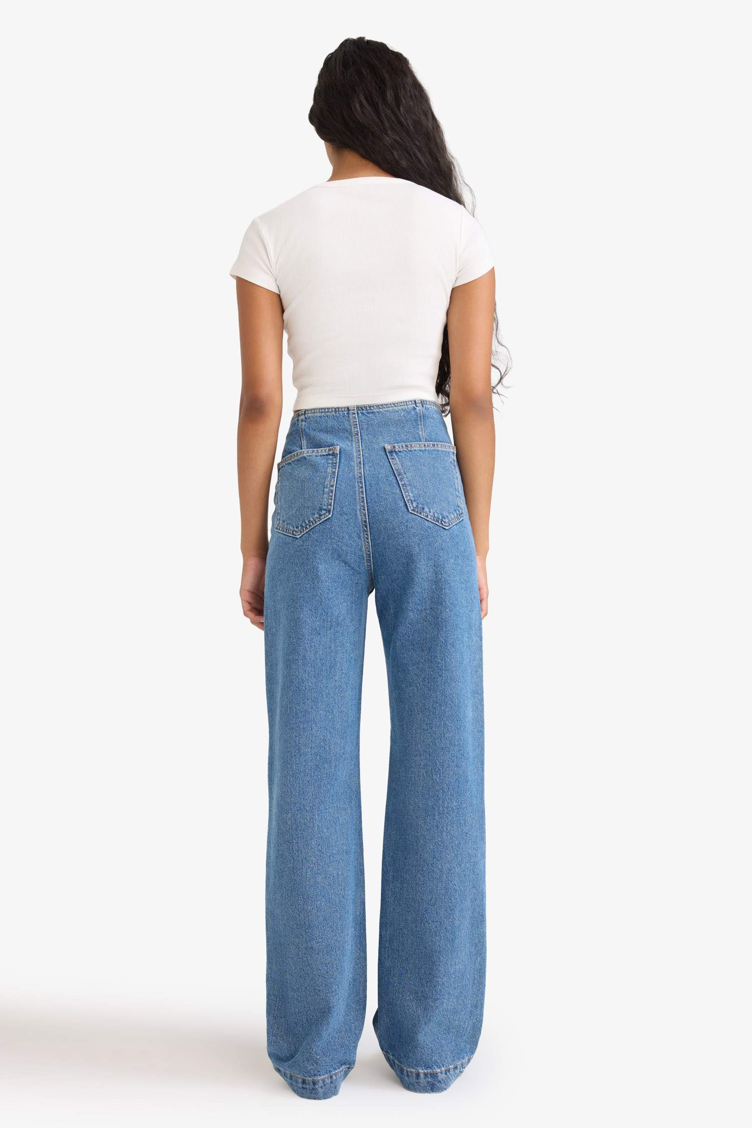 90's Wide Leg High Waist Straight Leg Jeans