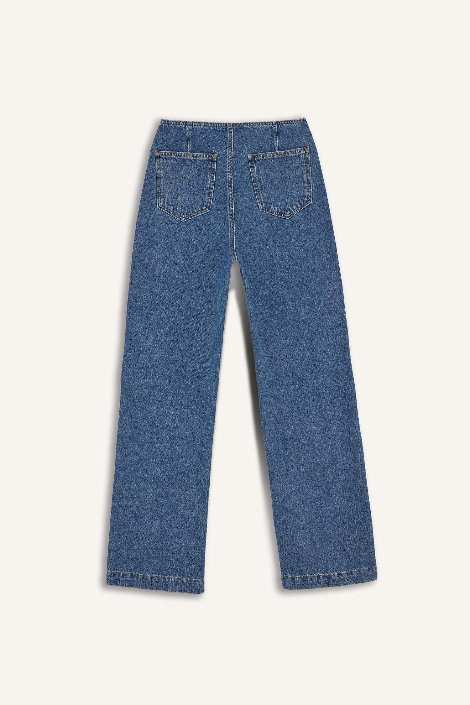 90's Wide Leg High Waist Straight Leg Jeans