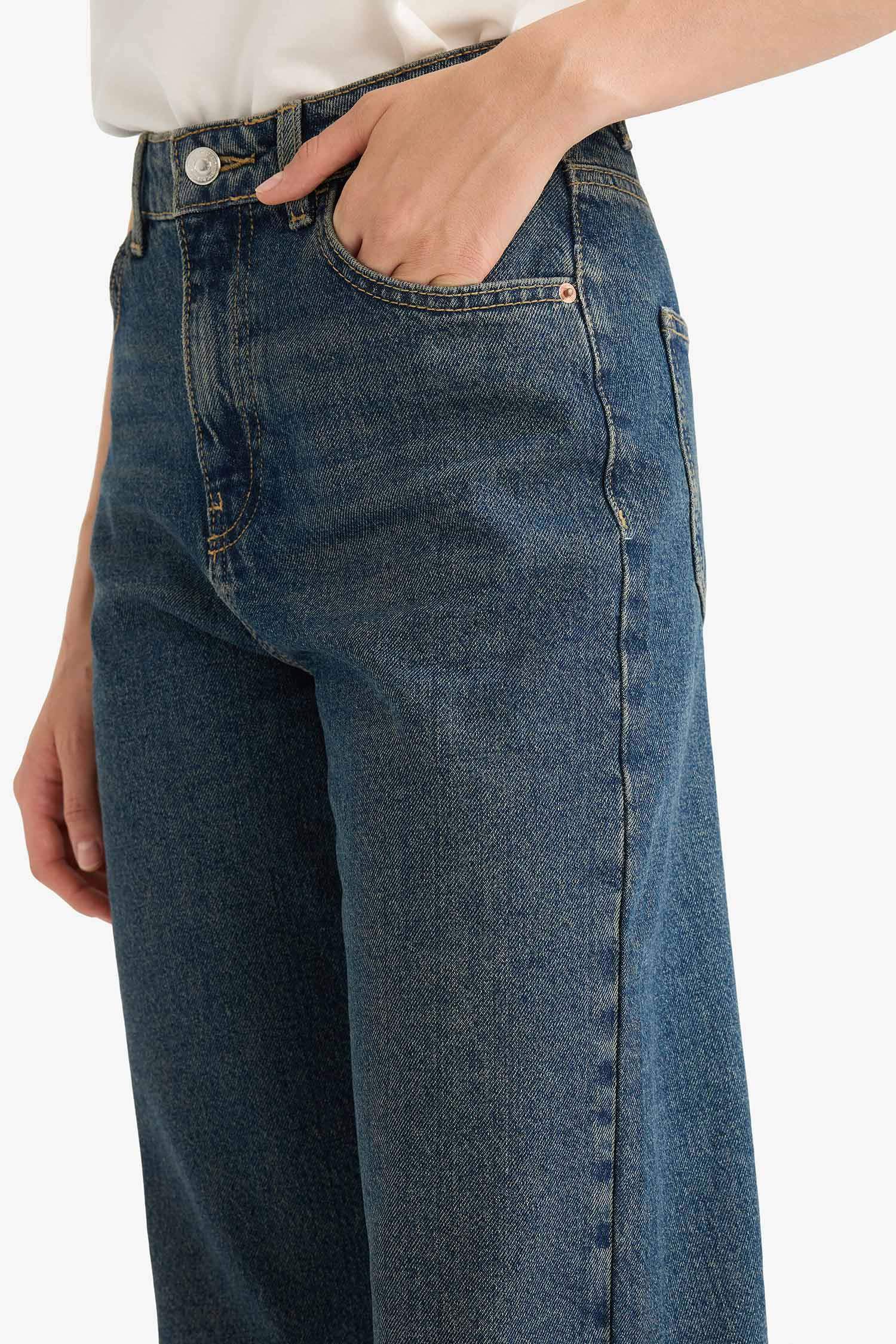 90's Wide Leg High Waist Straight Leg Long Jeans