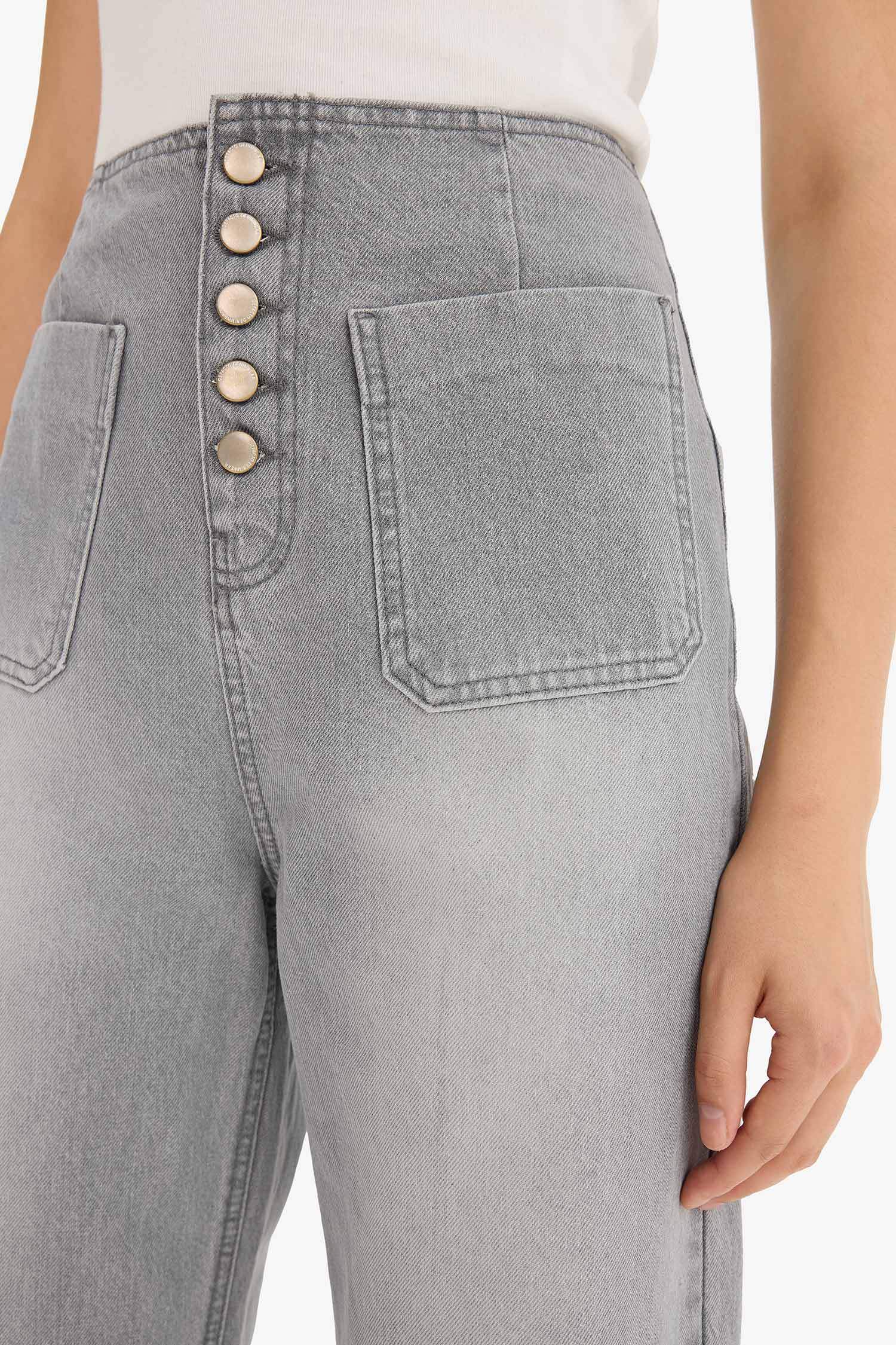 90's Wide Leg Yüksek Bel Uzun Jean Pantolon