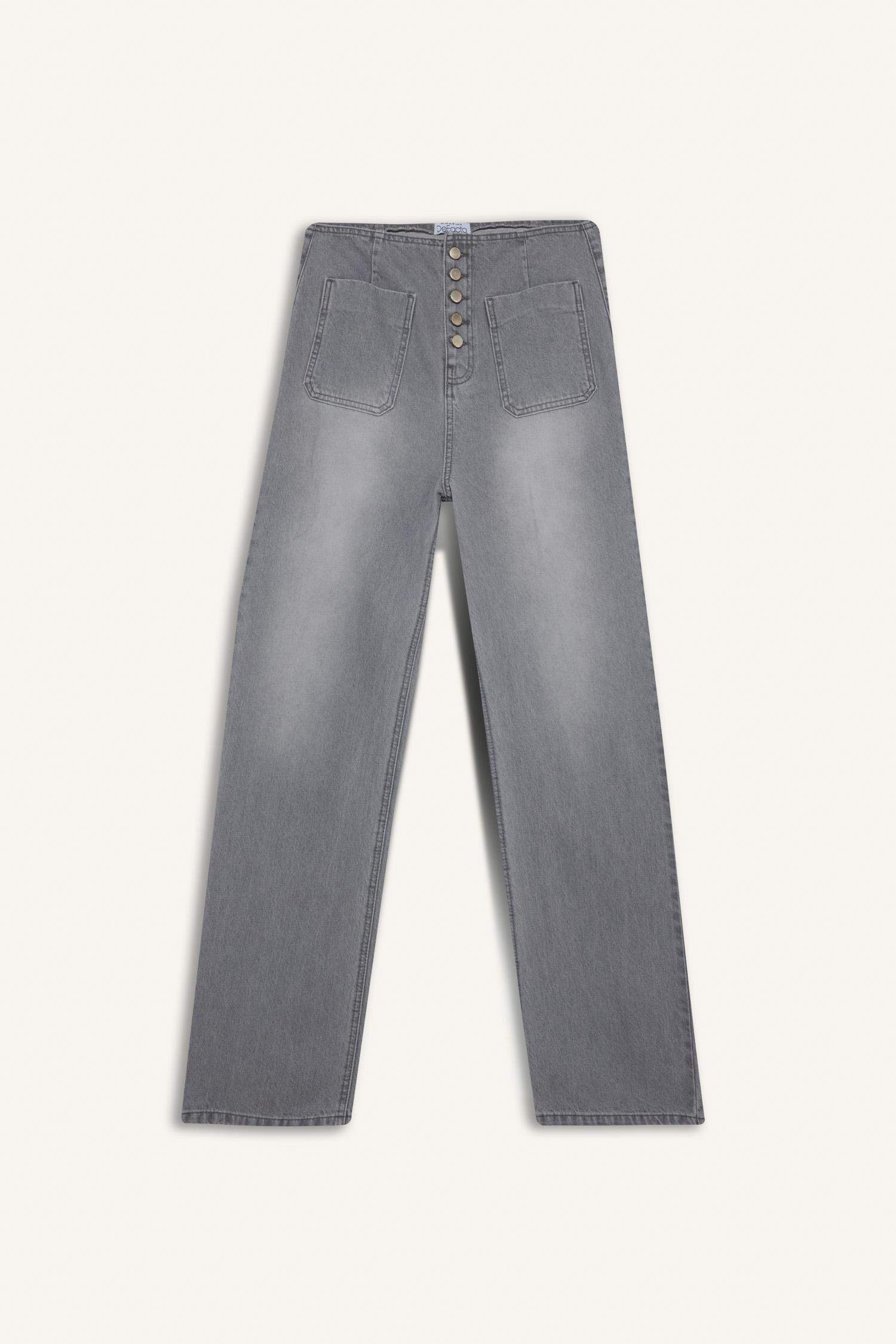 90's Wide Leg Yüksek Bel Uzun Jean Pantolon