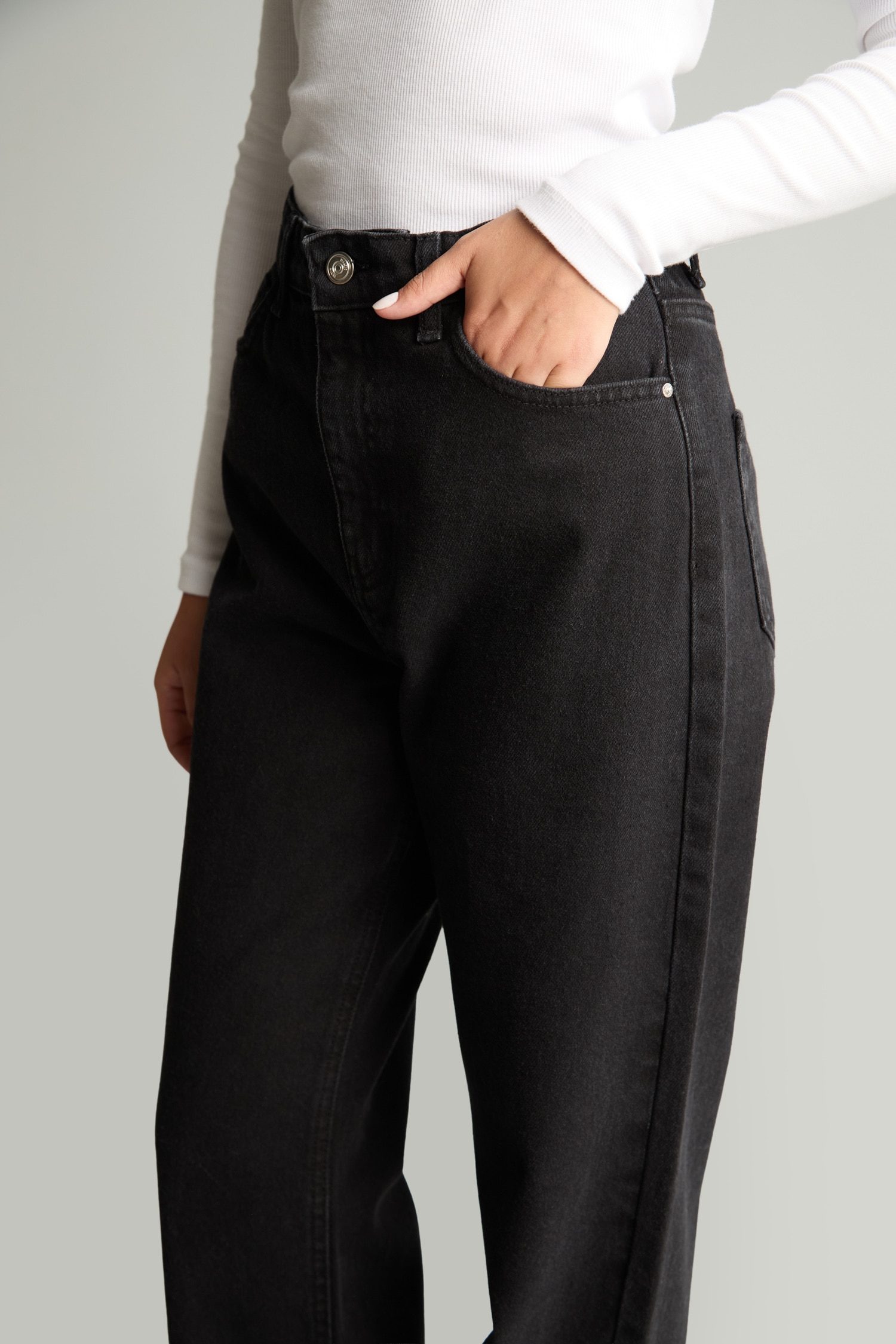 DeFacto Wide Leg Yüksek Bel Jean Pantolon görsel 4