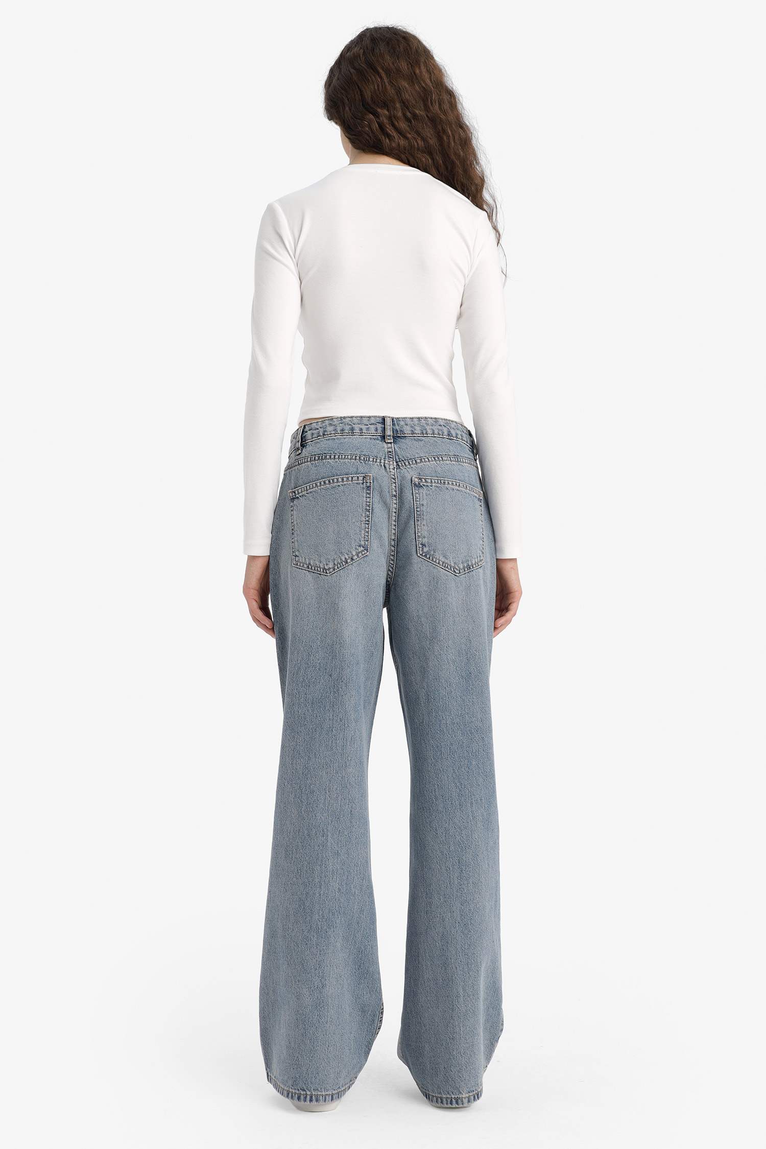 Straight Wide High Waist Long Jeans