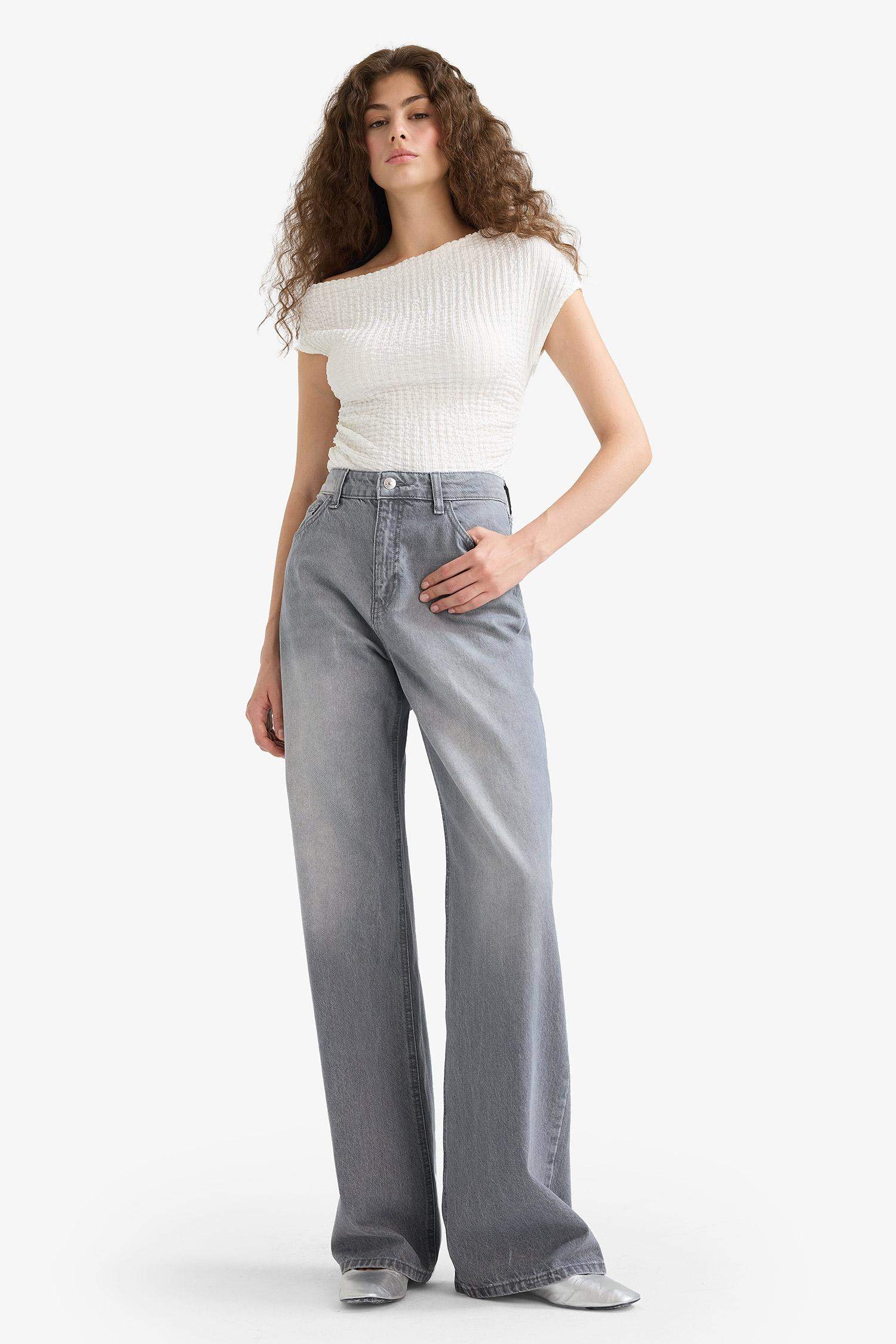 Straight Wide High Waist Long Jeans