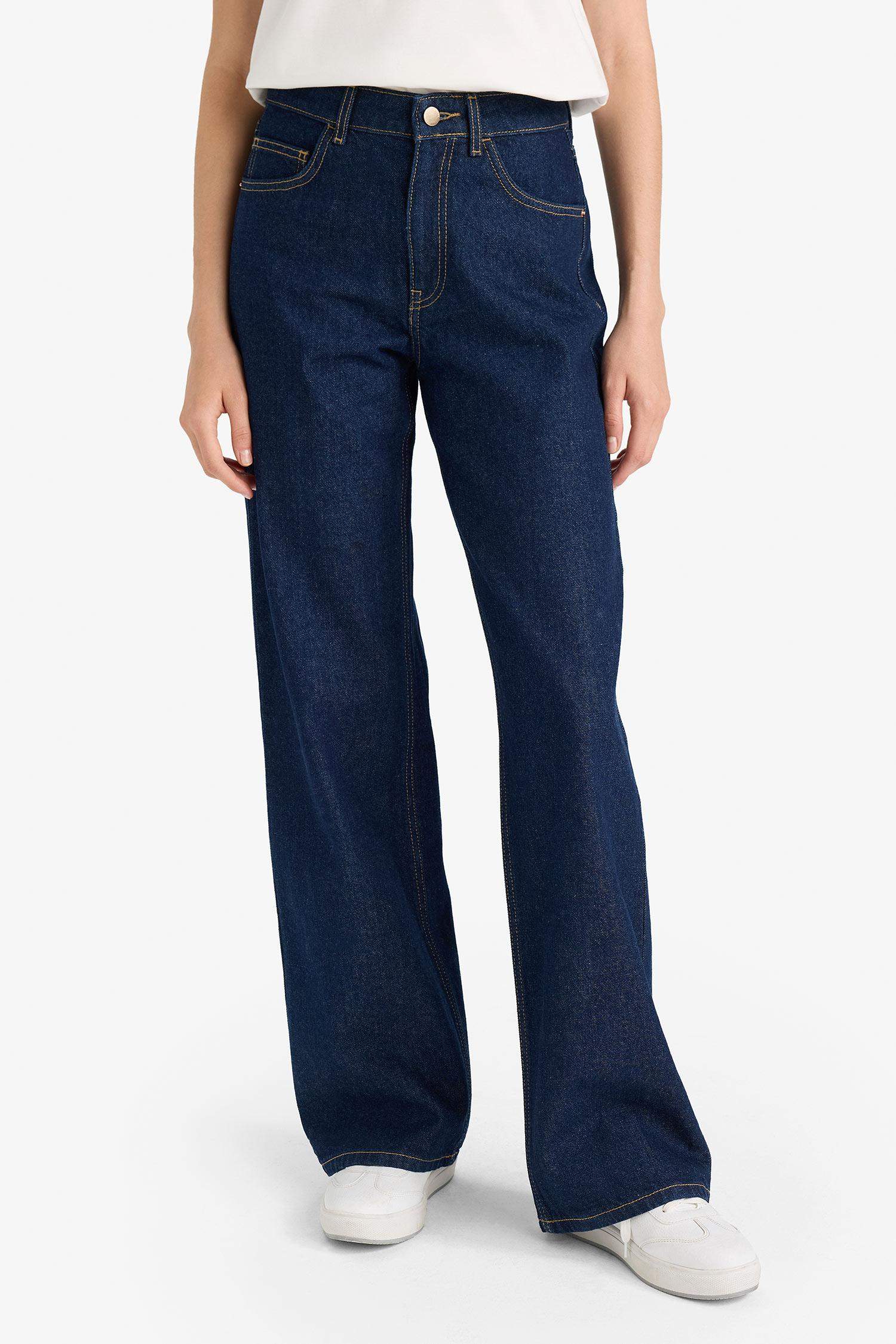 Straight Wide Leg High Waist Long Jeans