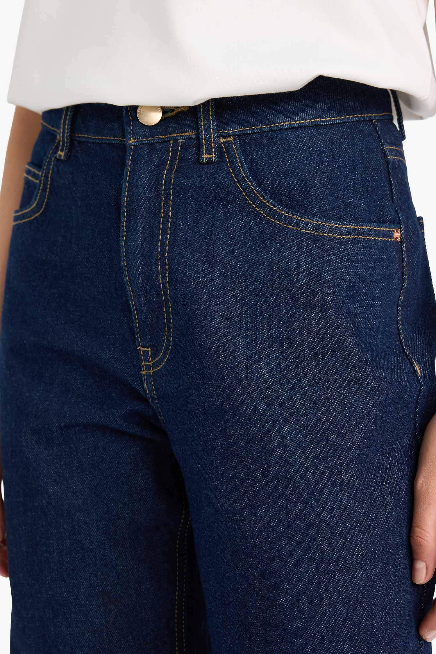 Straight Wide Leg High Waist Long Jeans