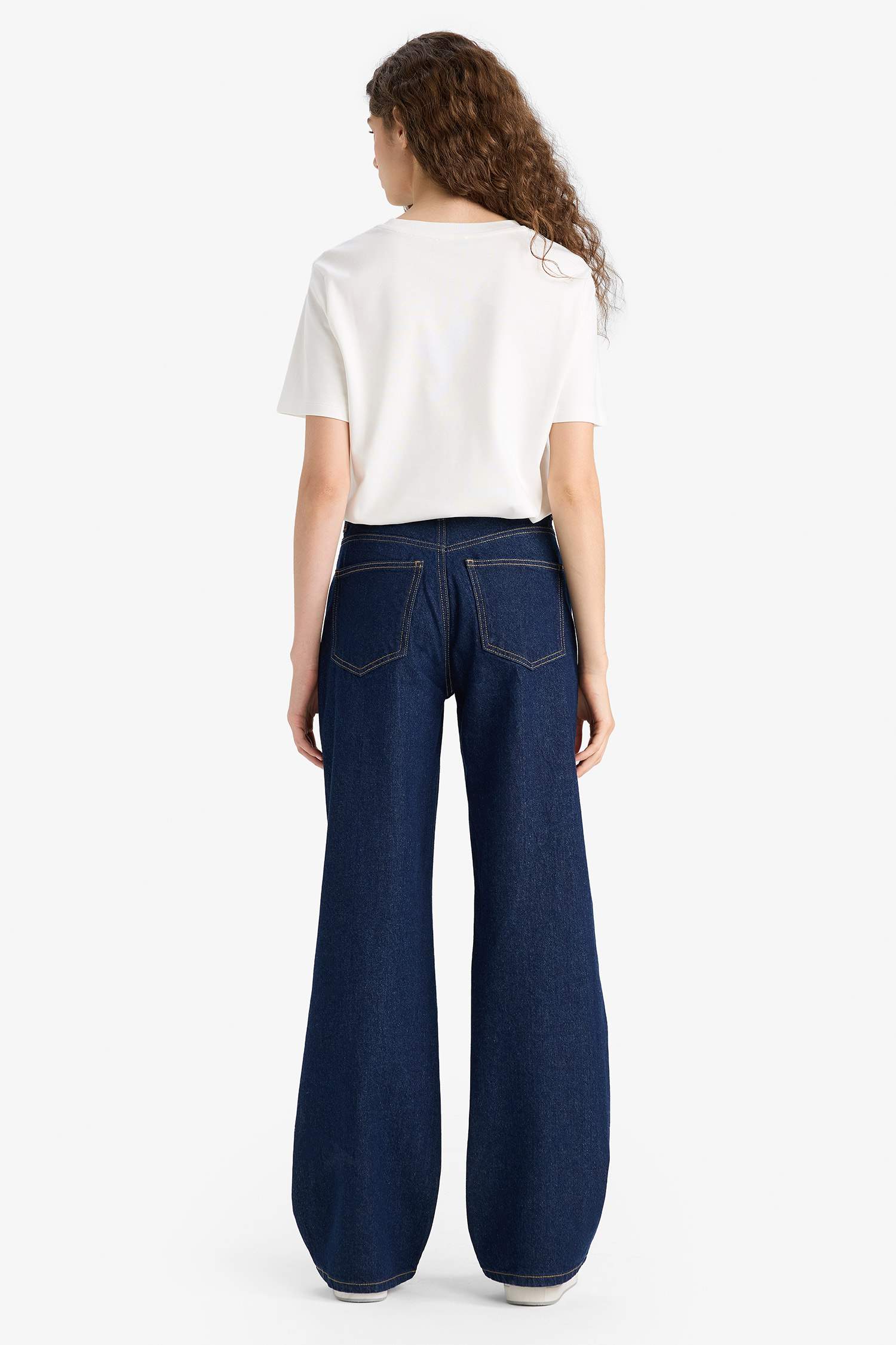 Straight Wide Leg High Waist Long Jeans