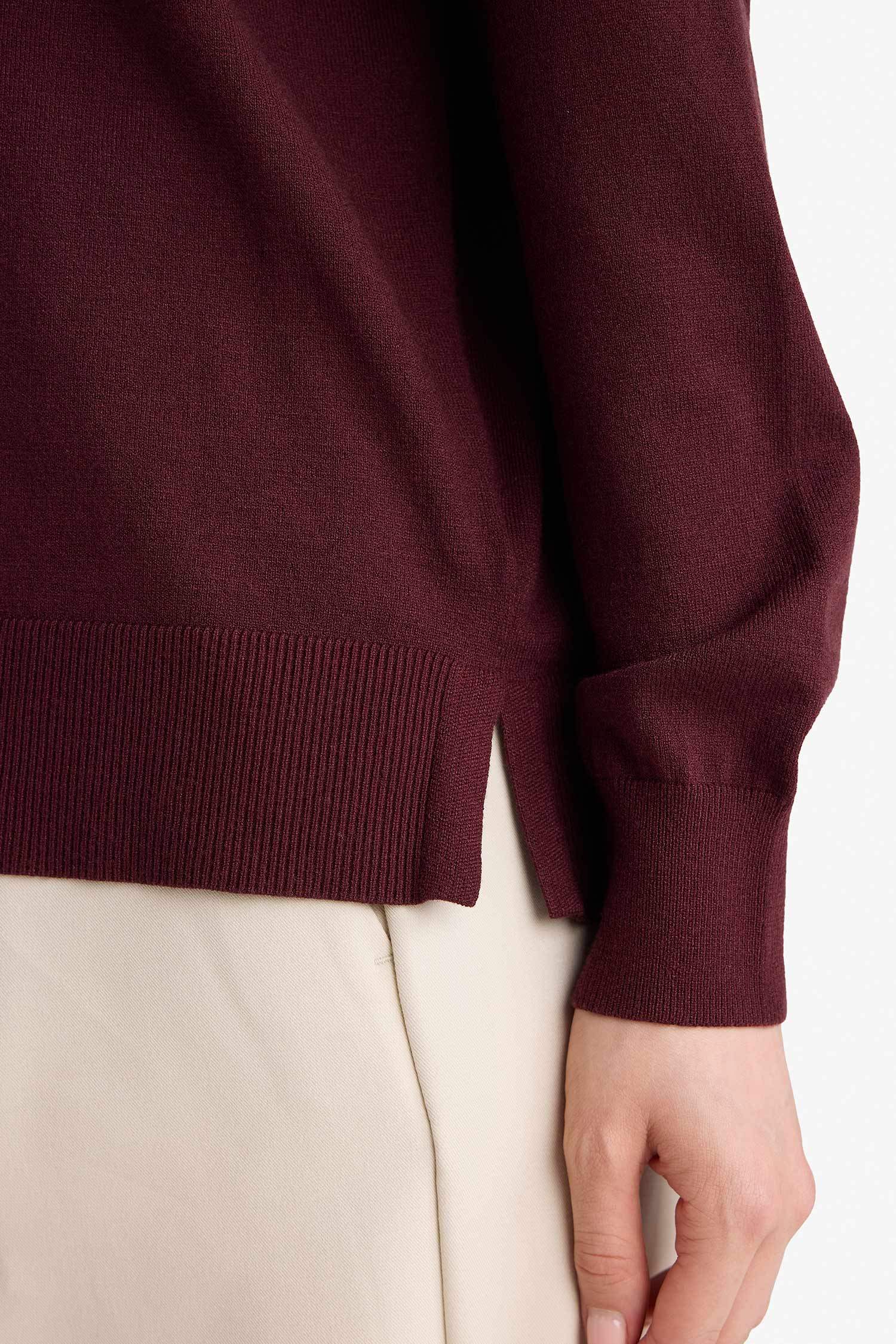 بلوز صوف قصة عادية بياخة V