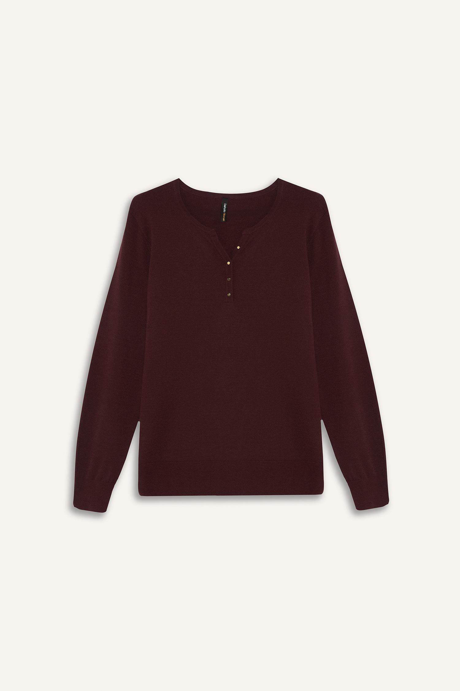 بلوز صوف قصة عادية بياخة V