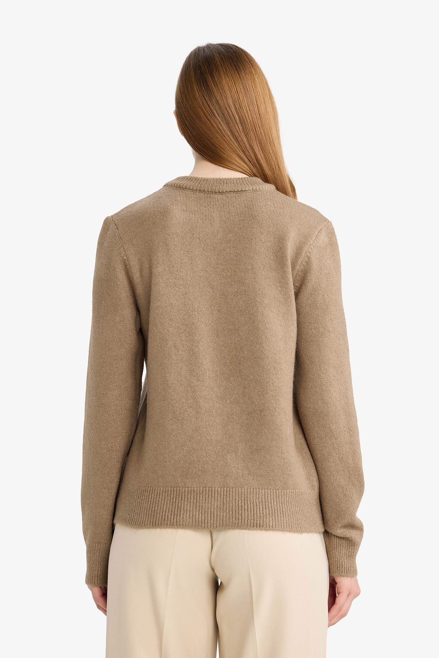 Regular Fit Crew Neck Knitwear Cardigan