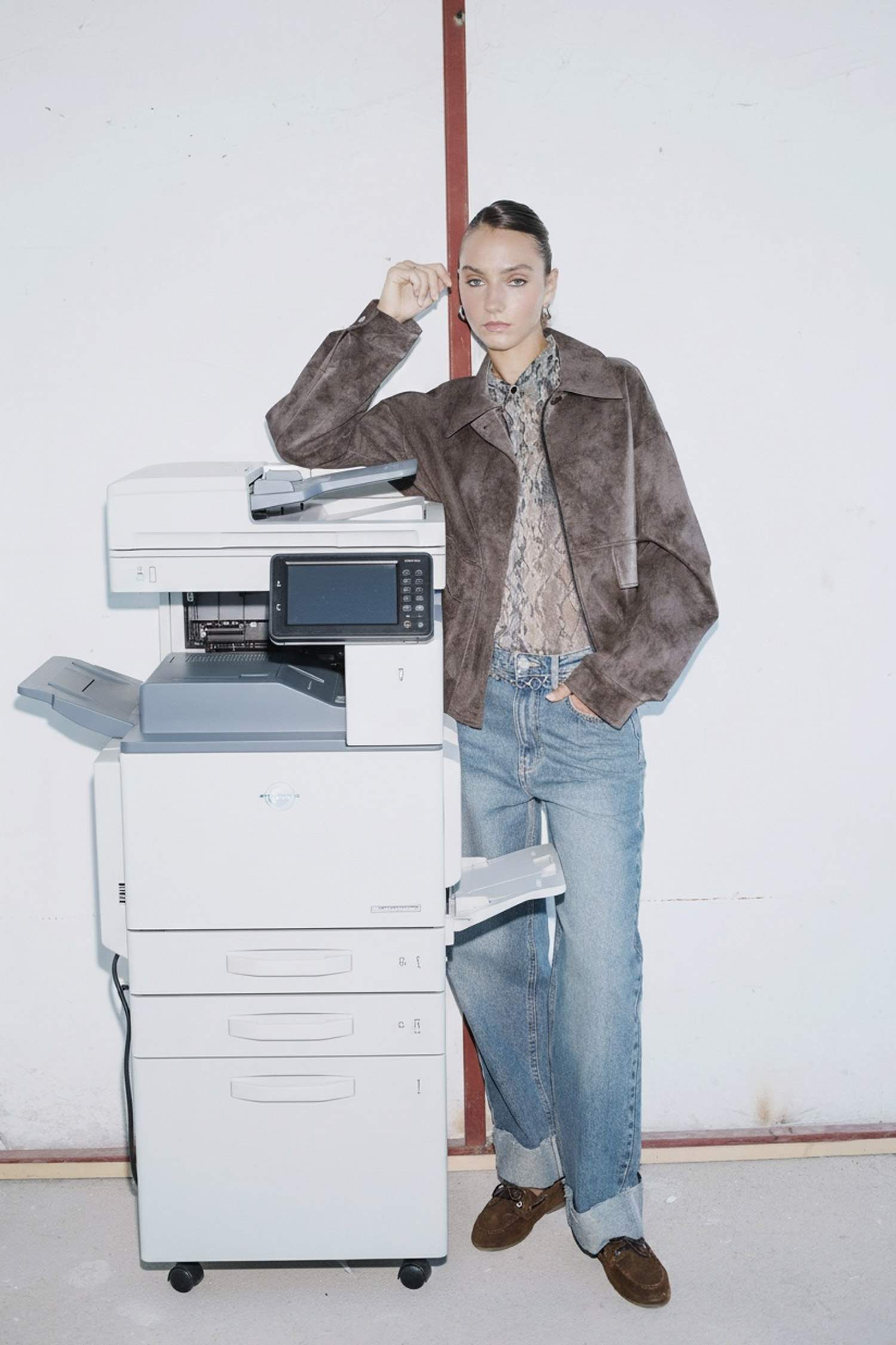 Baggy Fit High Waist Washed Jeans