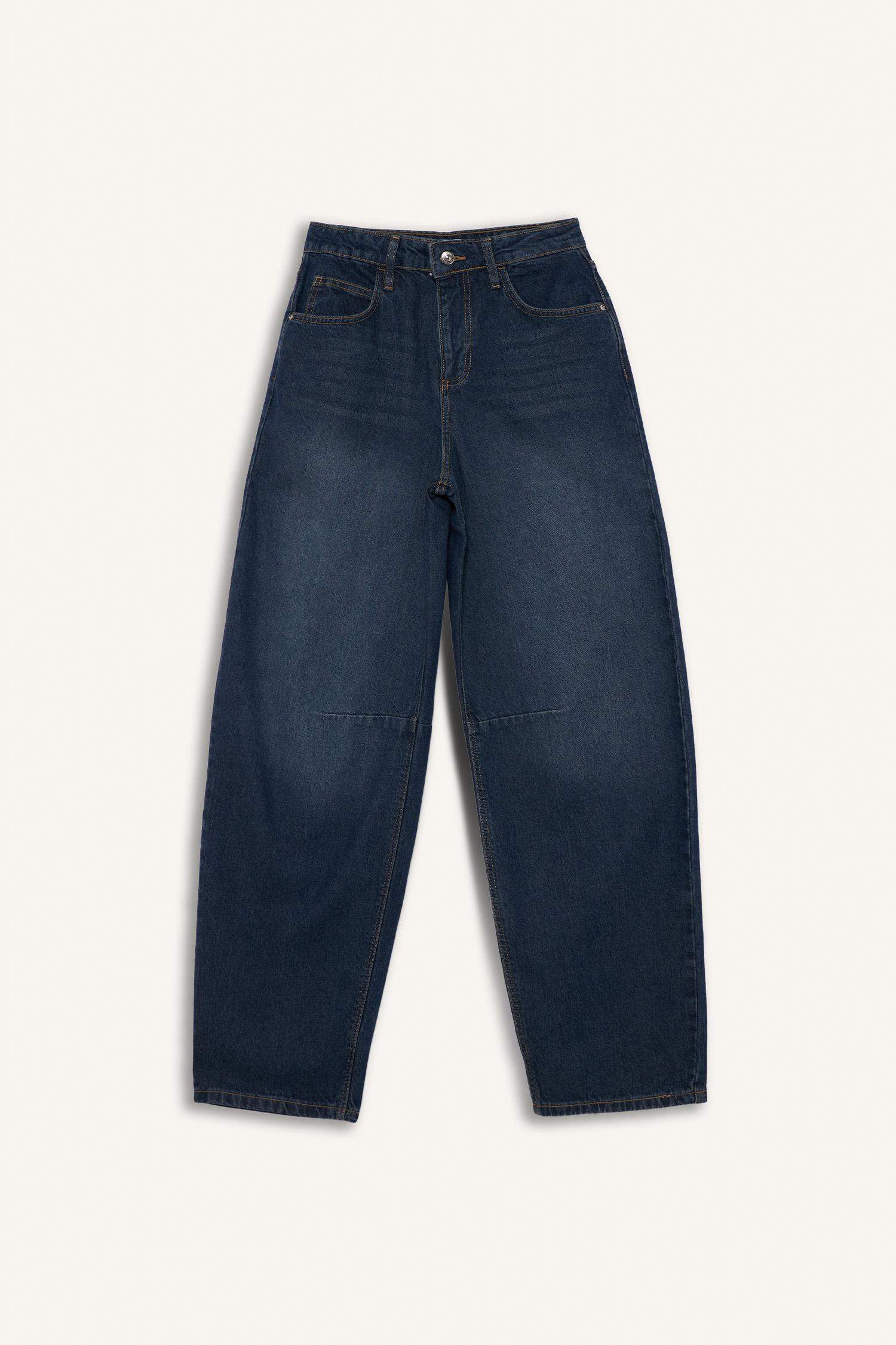 Baggy Fit High Waist Long Jeans