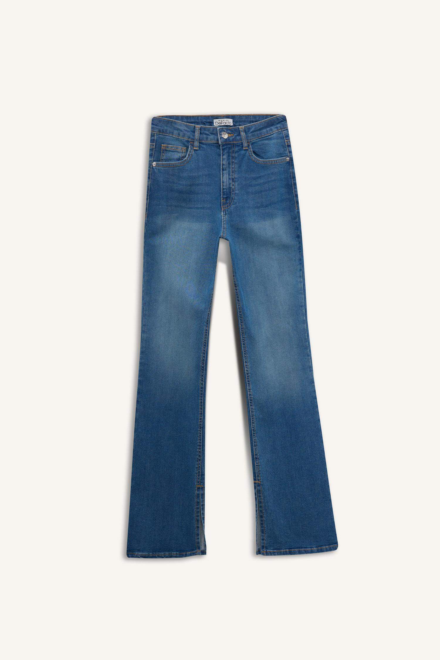 Slim Flare Fit High Waist Flared Long Jeans