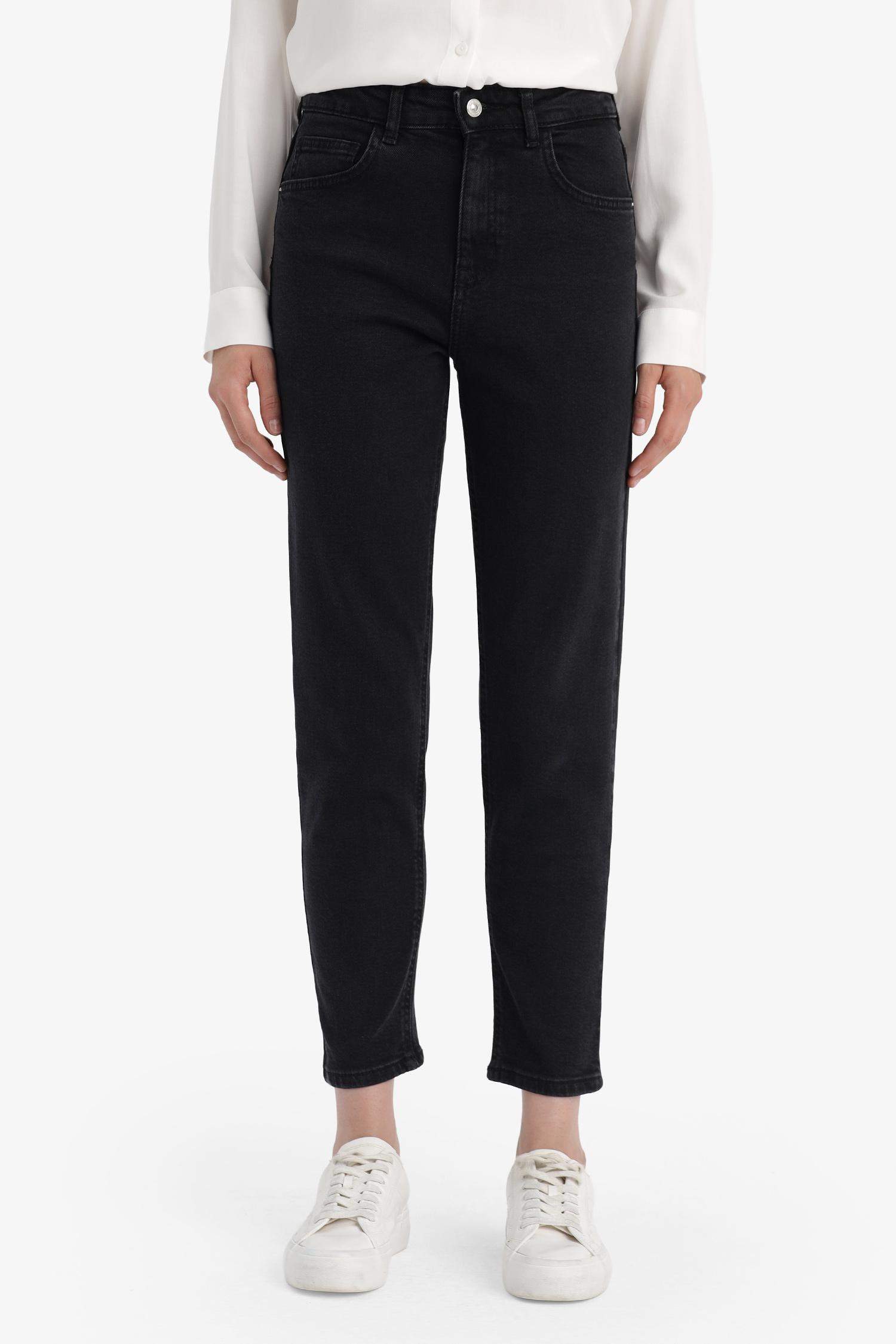 Comfort Mom Yüksek Bel Bilek Boy Jean Pantolon