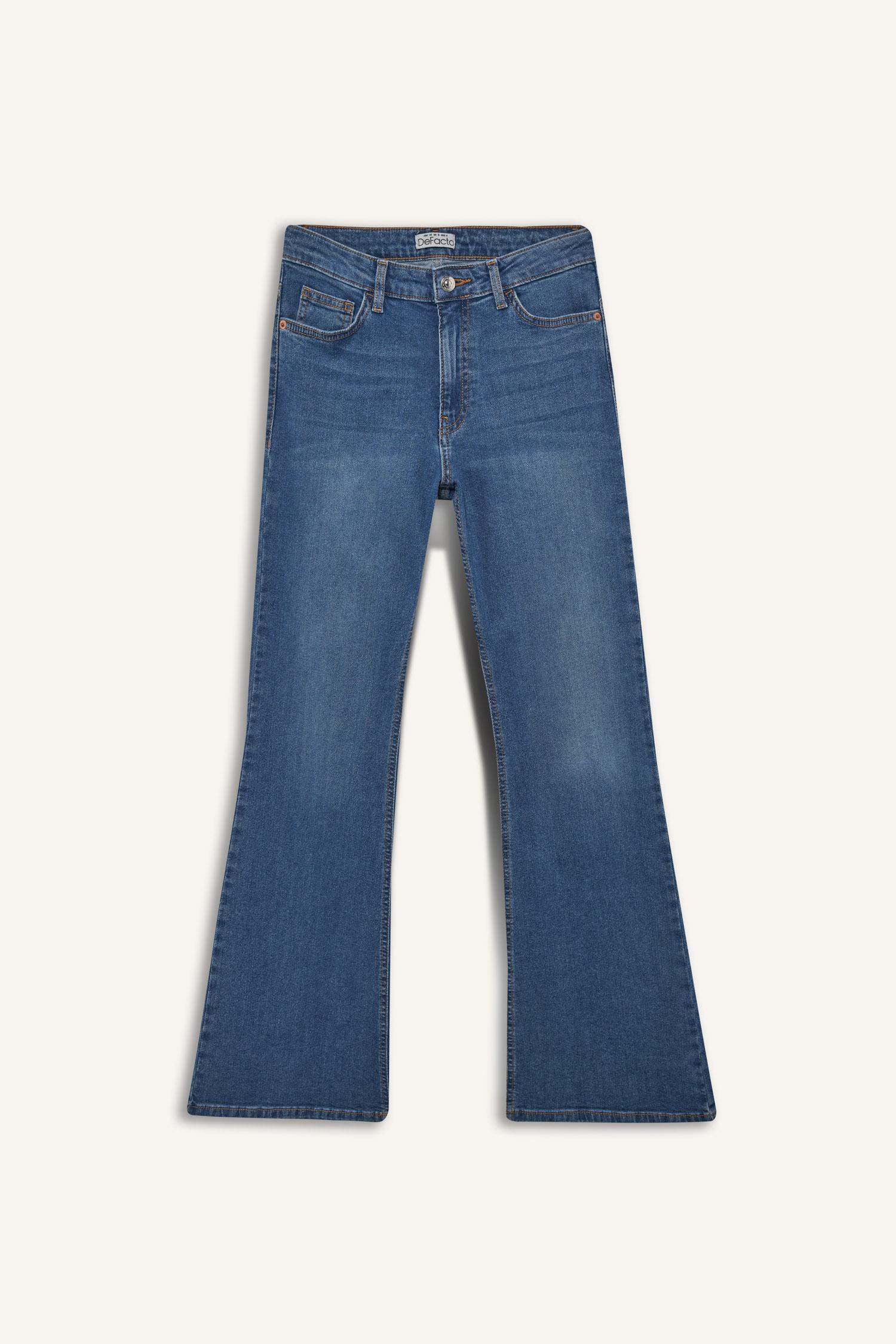 Mia Flare Fit Normal Bel İspanyol Paça Uzun Jean Pantolon