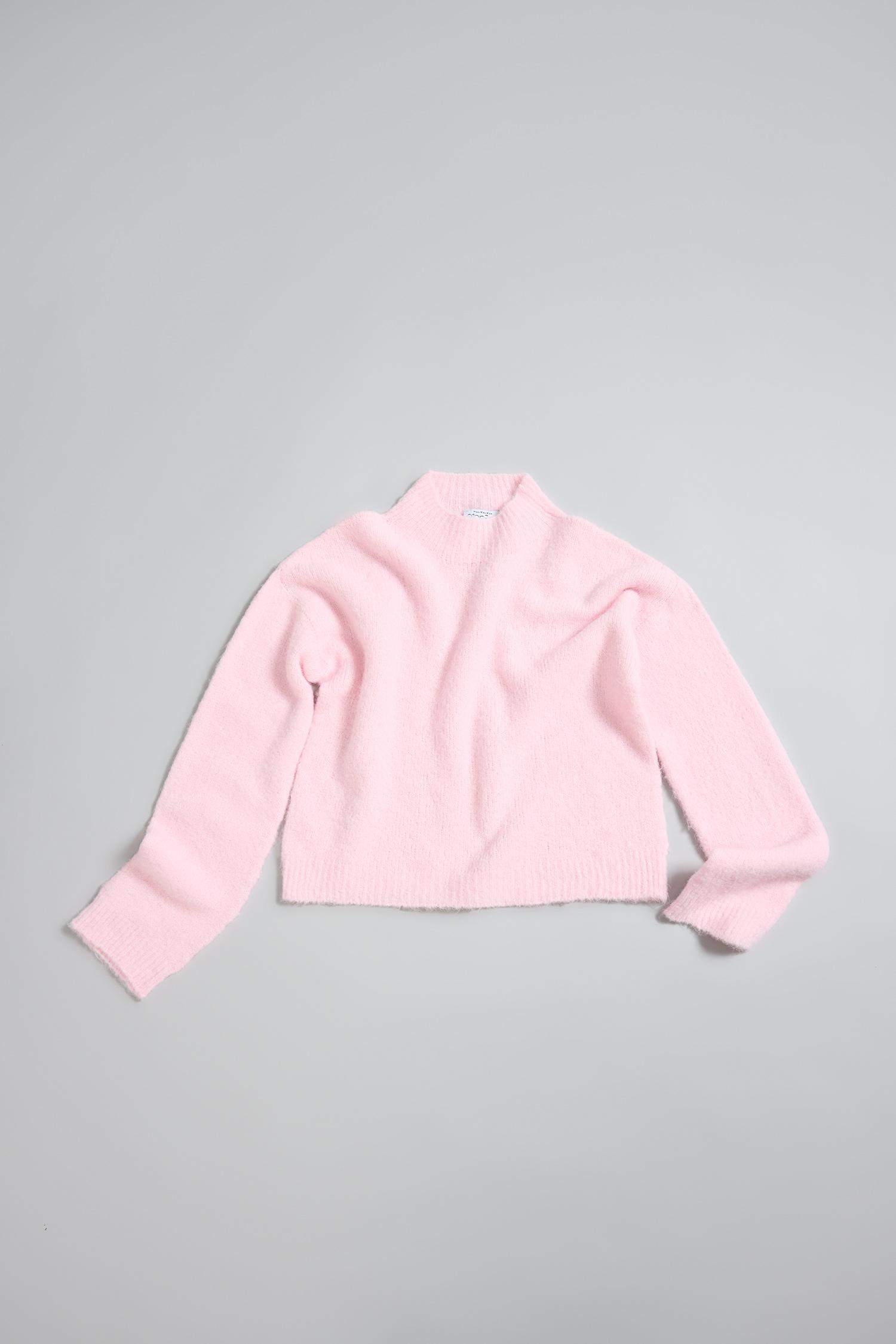 Regular Fit Bisiklet Yaka Dikişsiz Basic Düz Triko Kazak