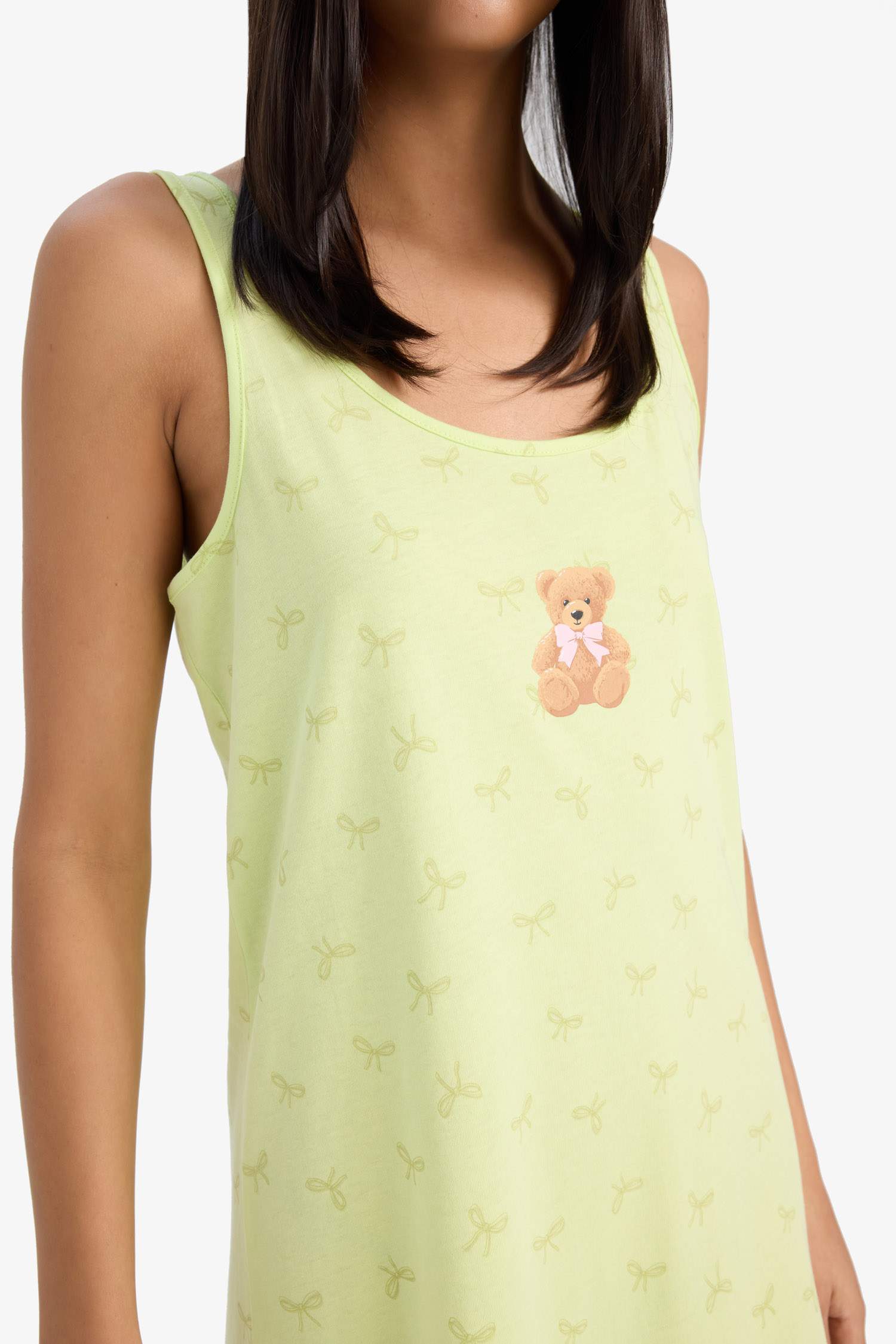 فستان نوم قصة عادية برقبة مستديرة من Fall in Love