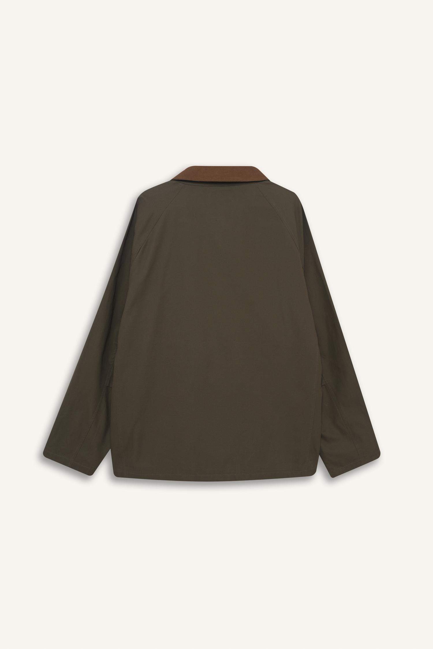 Regular Fit Shirt Collar Lined Cotton Zippered Jacket