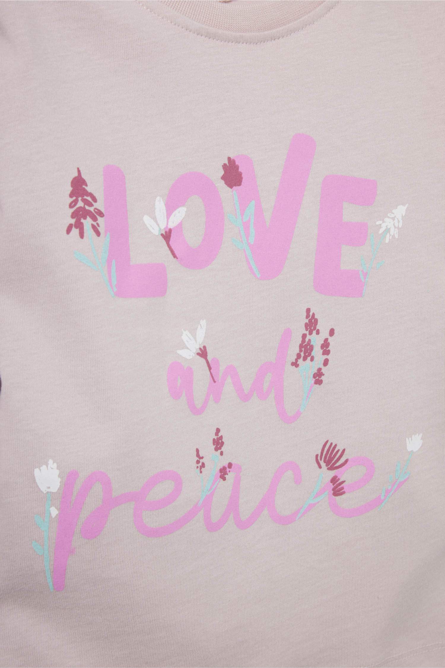 Baby Girl Crew Neck Printed Long Sleeve T-Shirt