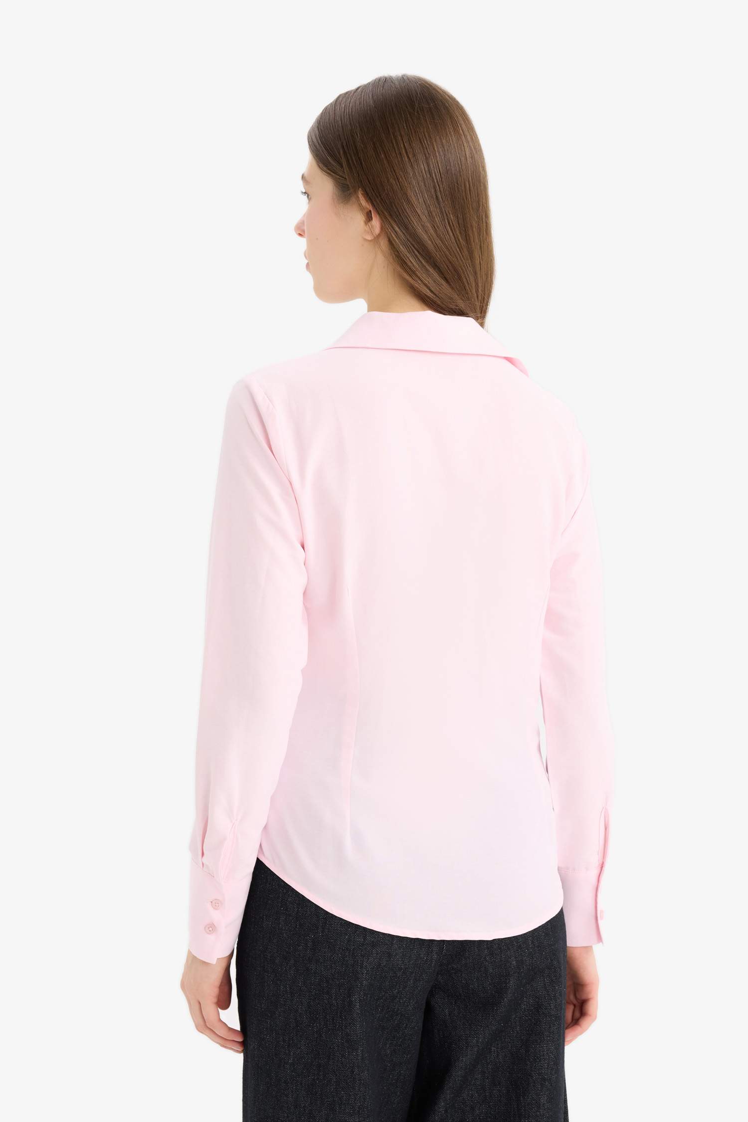 Fitted Bengalin Uzun Kollu Gömlek