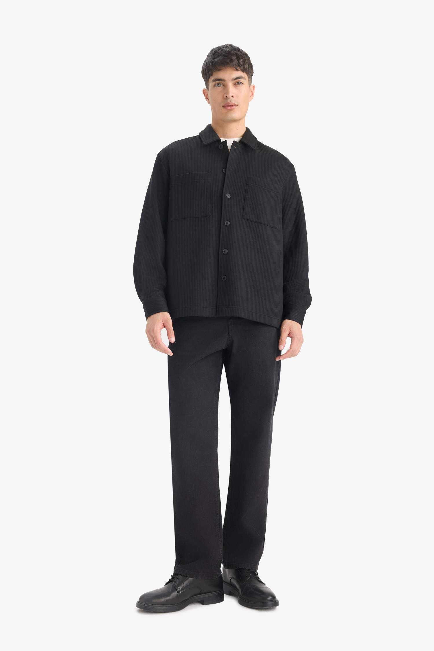 Regular Fit Woven Long Sleeve Shirt