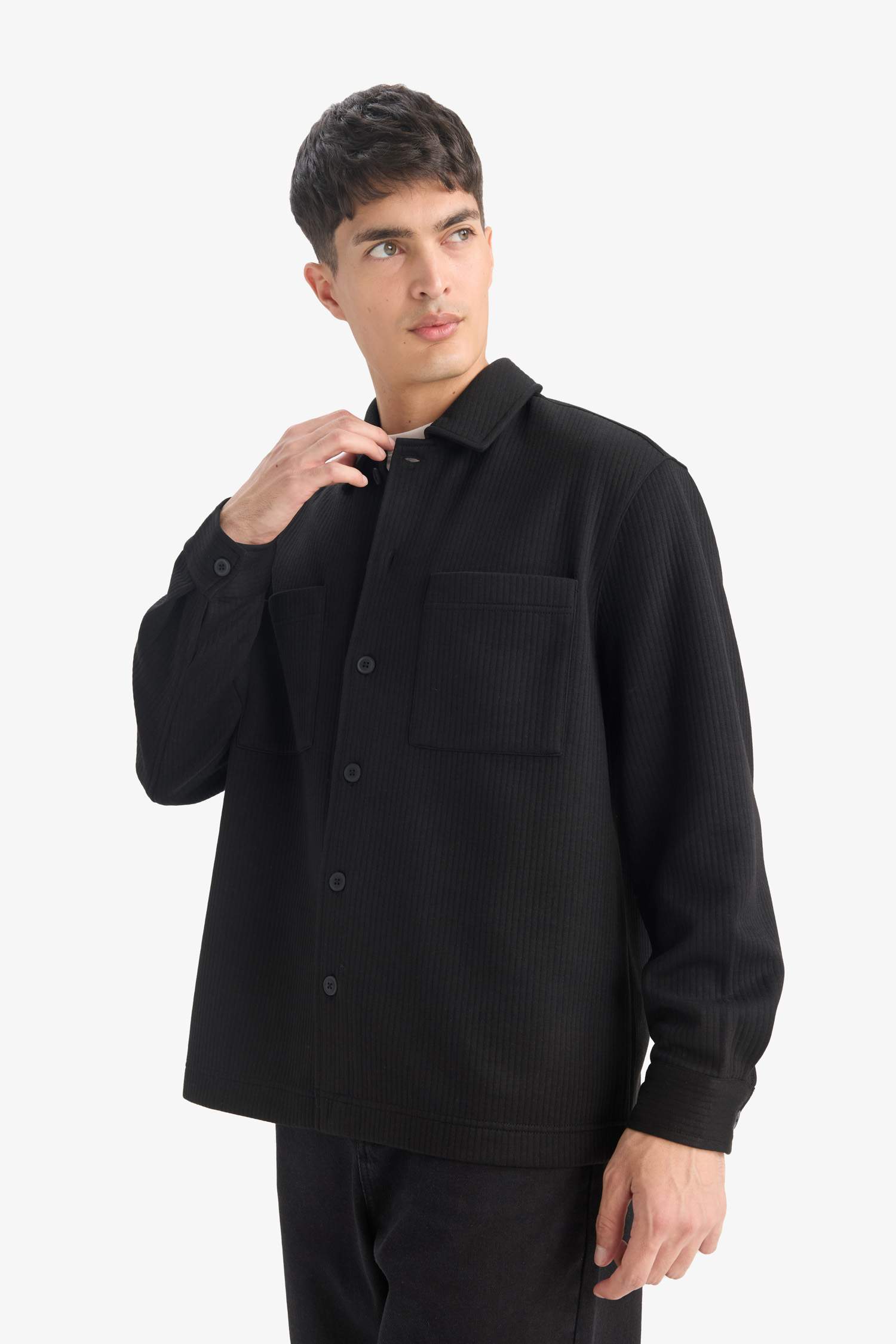 Regular Fit Woven Long Sleeve Shirt