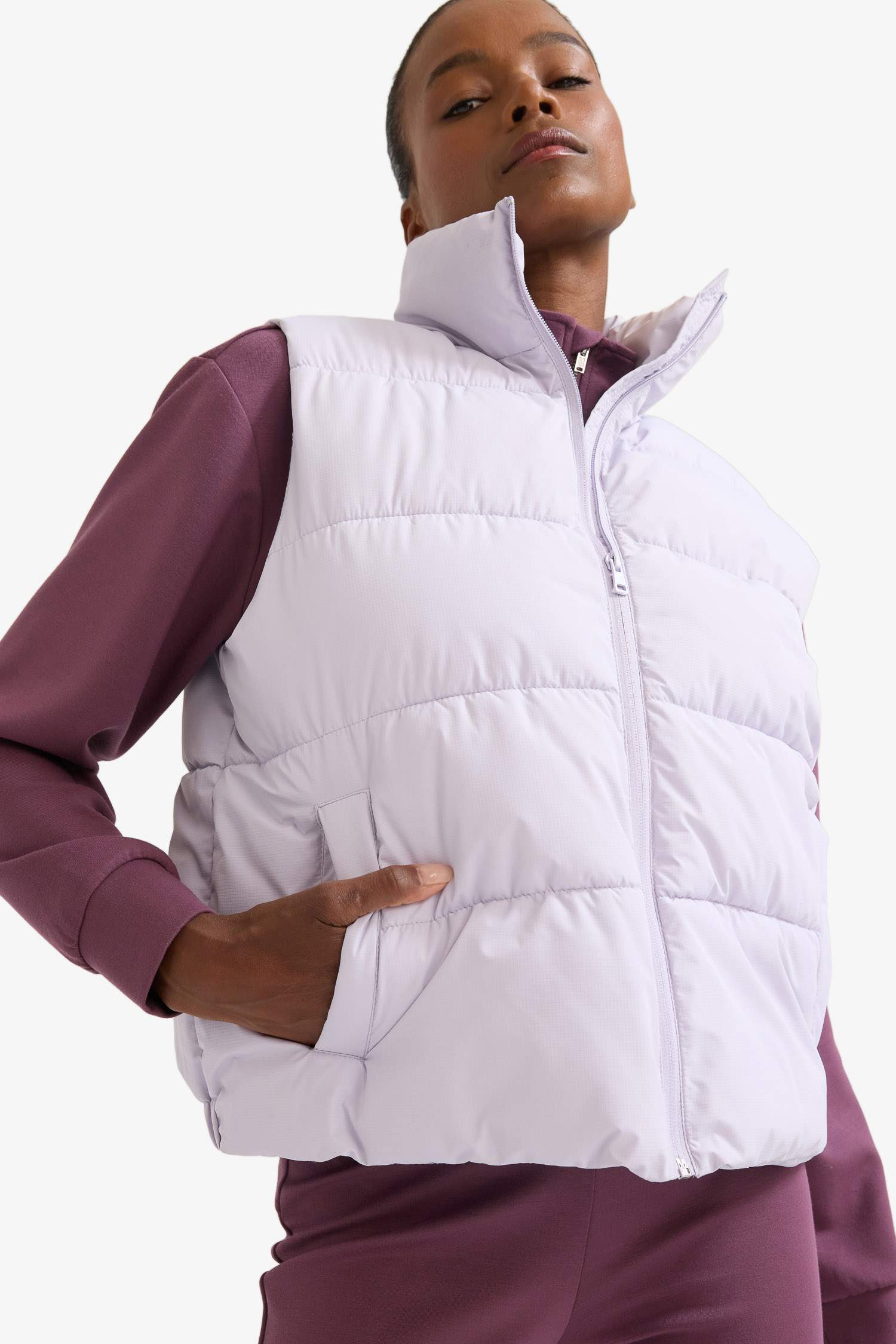 DeFactoFit Regular Fit Zippered Sports Waterproof Puffer Vest