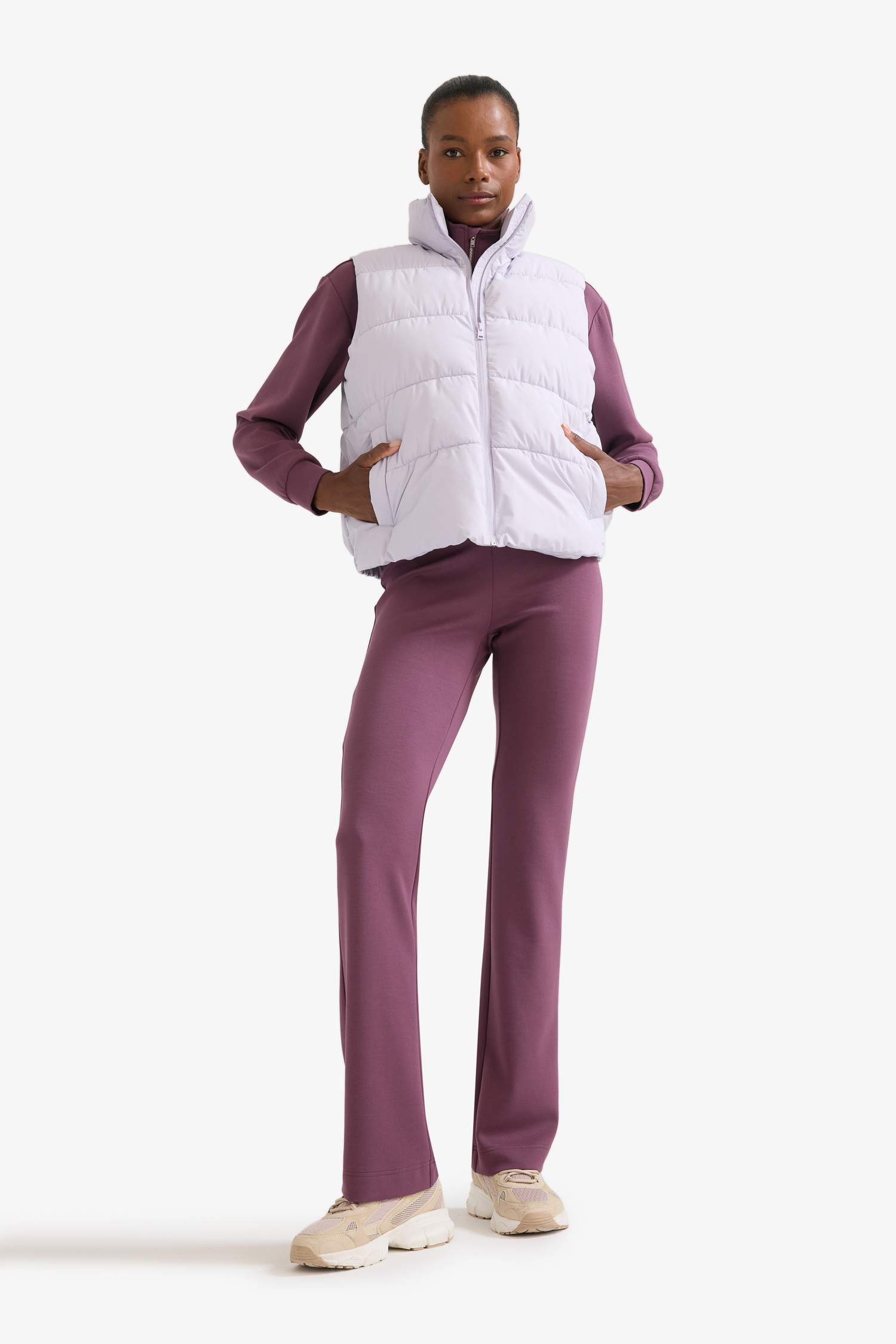 DeFactoFit Regular Fit Zippered Sports Waterproof Puffer Vest