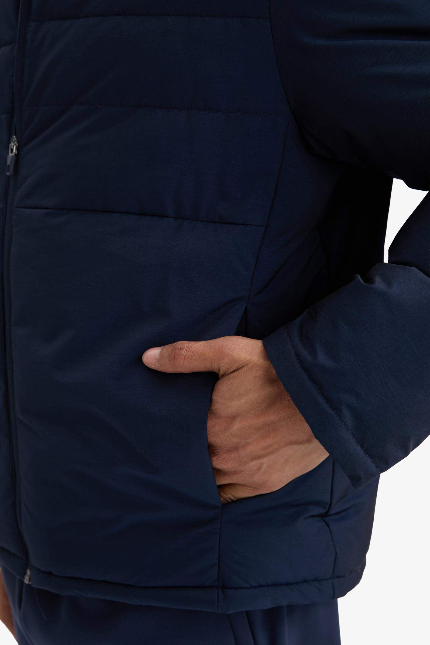 Su İtici Rüzgar Geçirmez Regular Fit Dik Yaka Fermuarlı Cepli Kışlık Mont