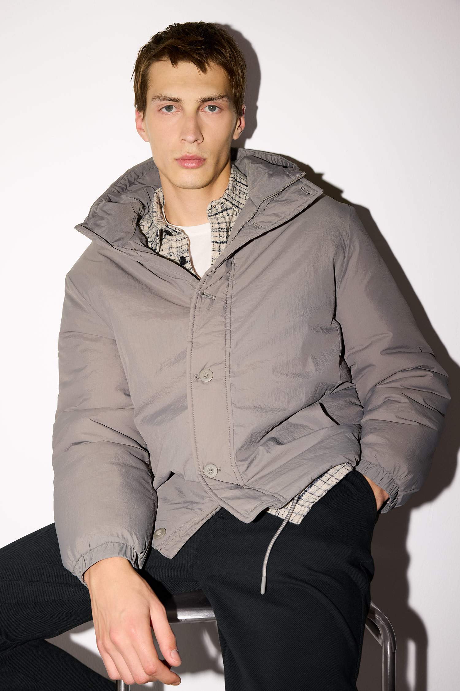 Regular Fit Hooded Zippered Waterproof Jacket