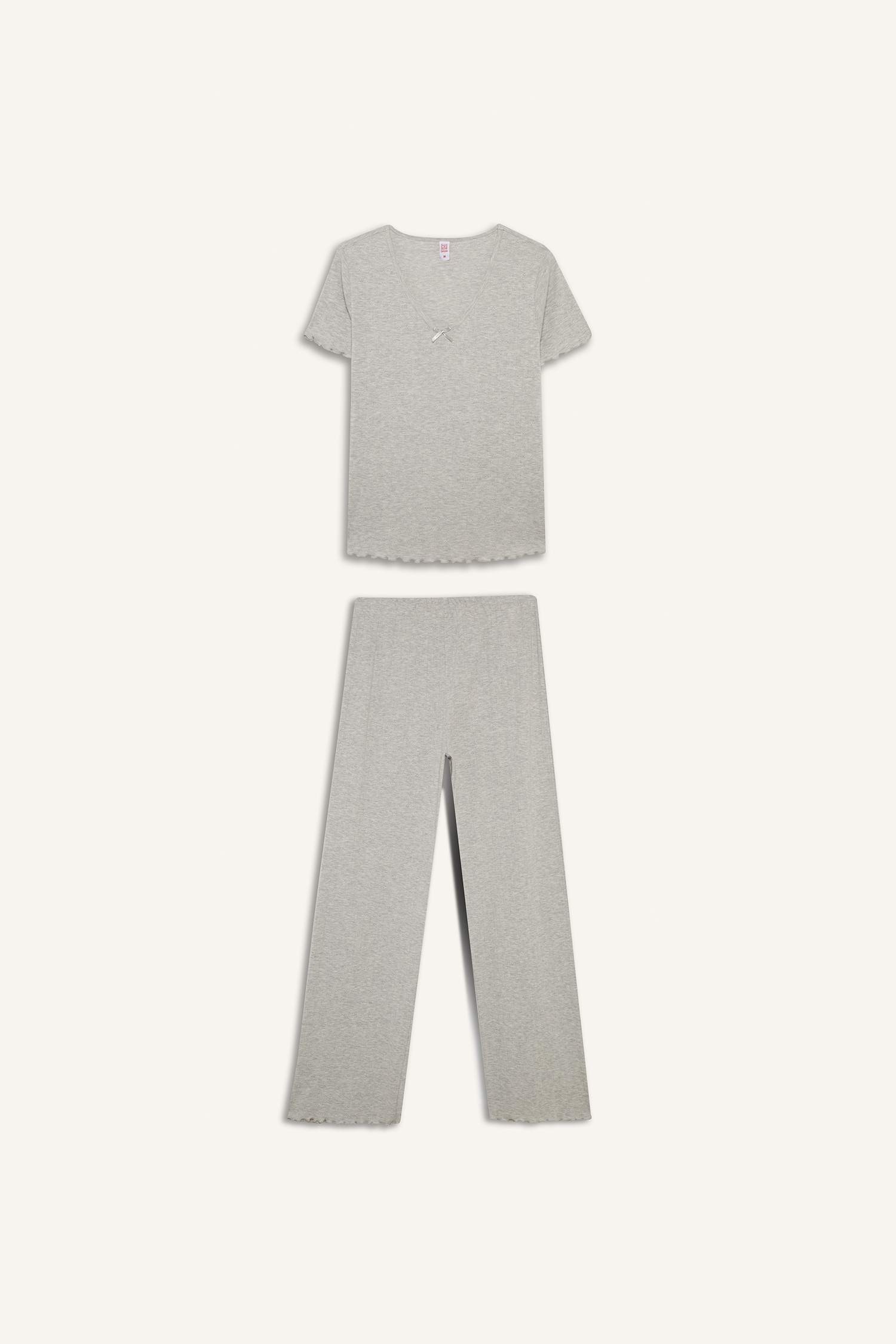 Fall in Love Regular Fit Top Bottom 2 Piece Pajama Set