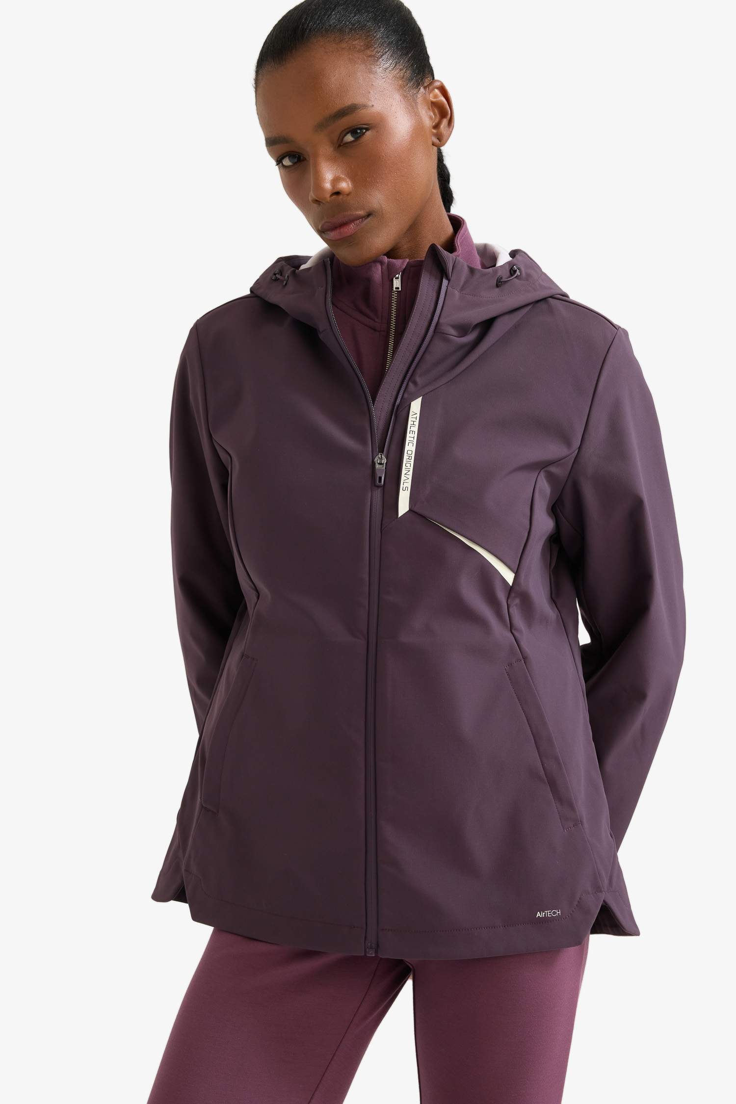 Su İtici Slim Fit Dar Kesim Kapüşonlu İçi Polarlı Fermuarlı Mont