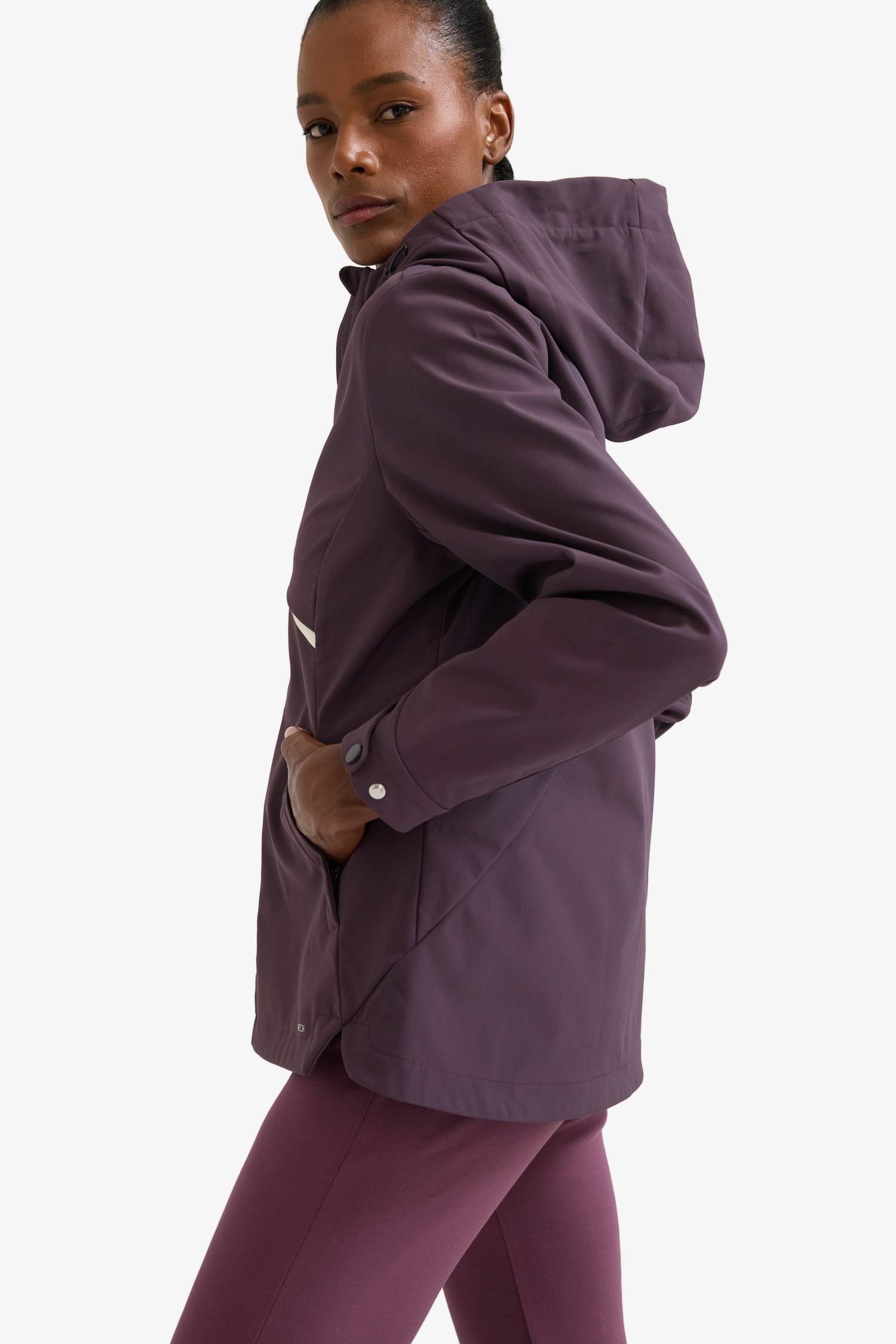 Su İtici Slim Fit Dar Kesim Kapüşonlu İçi Polarlı Fermuarlı Mont