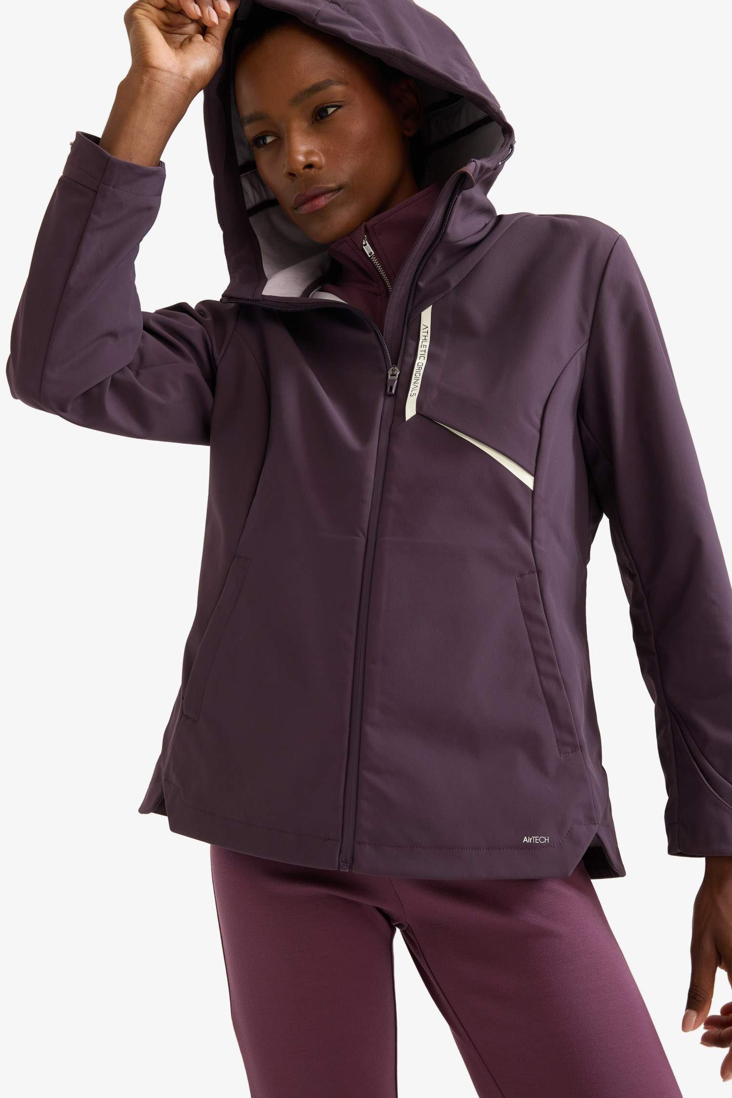 Su İtici Slim Fit Dar Kesim Kapüşonlu İçi Polarlı Fermuarlı Mont