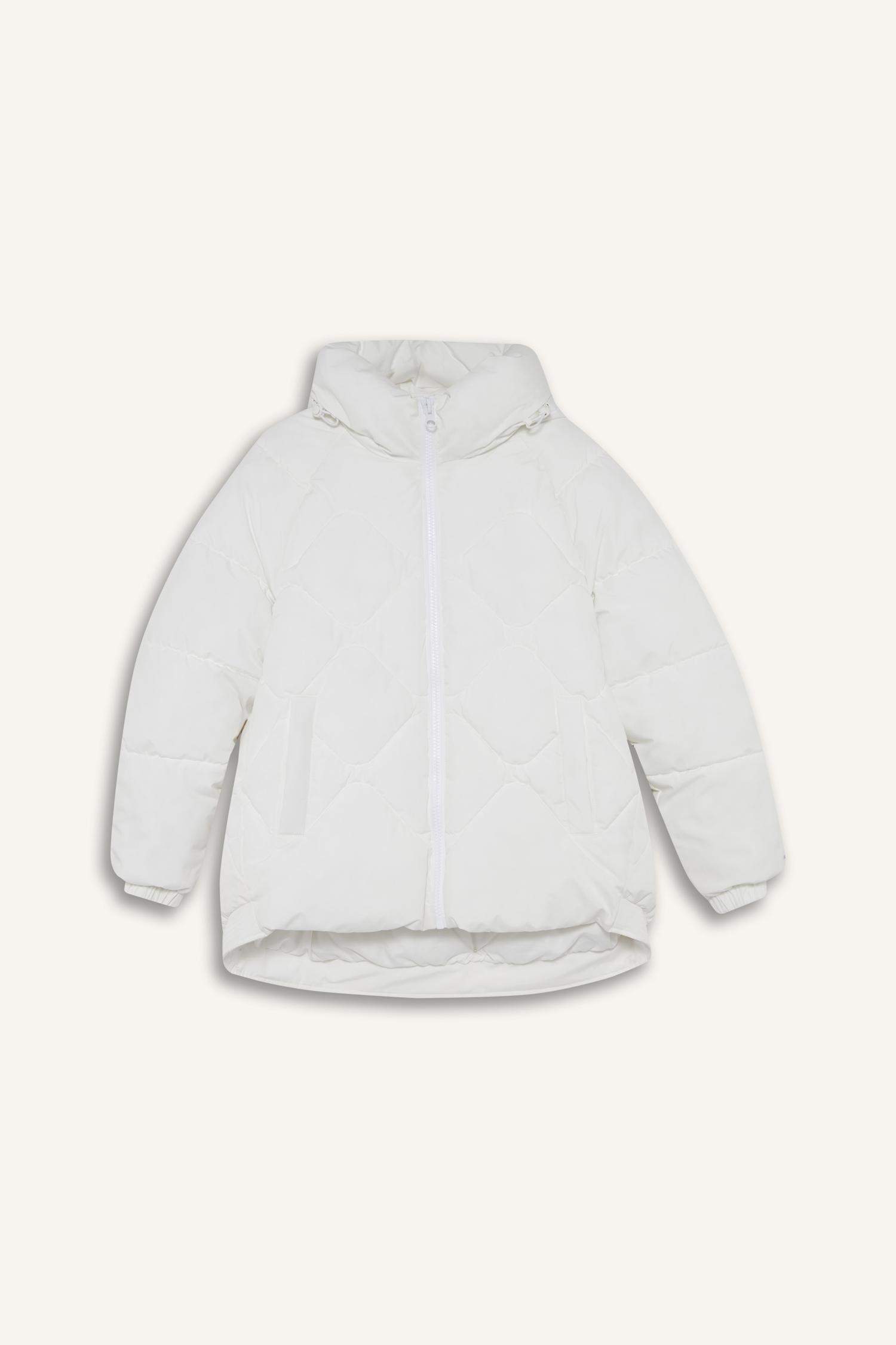 Su İtici Oversize Fit Geniş Kalıp Kapüşonlu Fermuarlı Cepli Şişme Mont