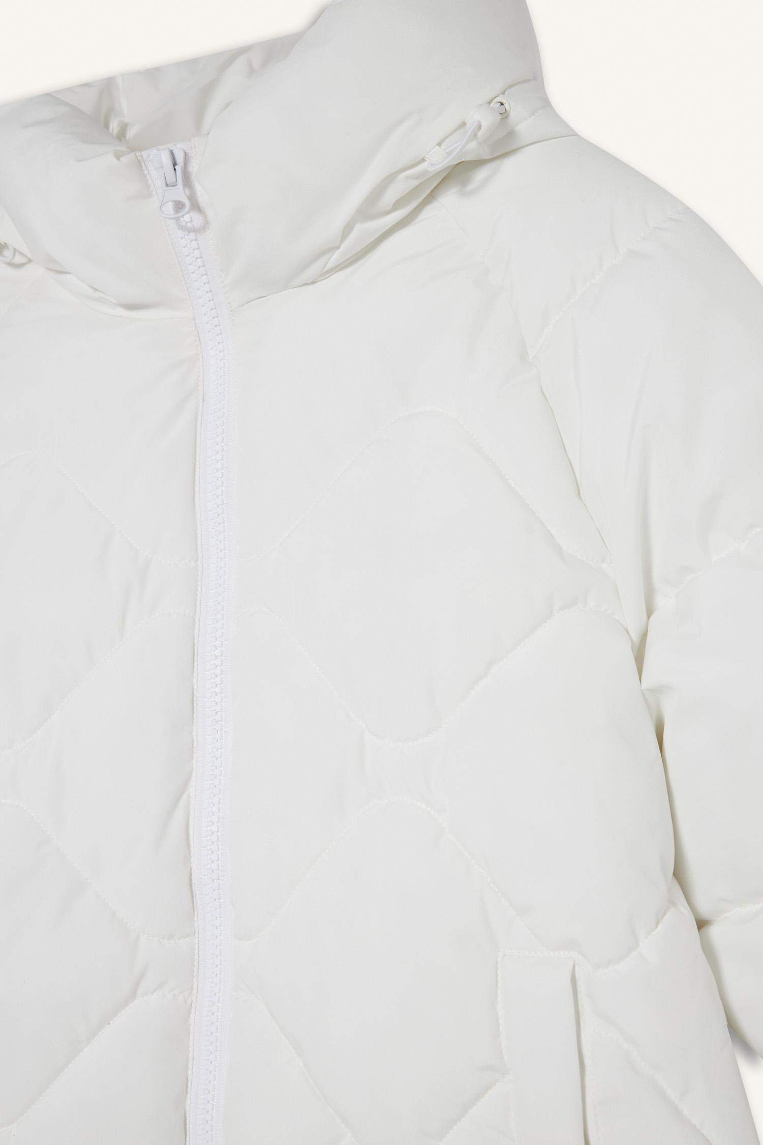 Su İtici Oversize Fit Geniş Kalıp Kapüşonlu Fermuarlı Cepli Şişme Mont