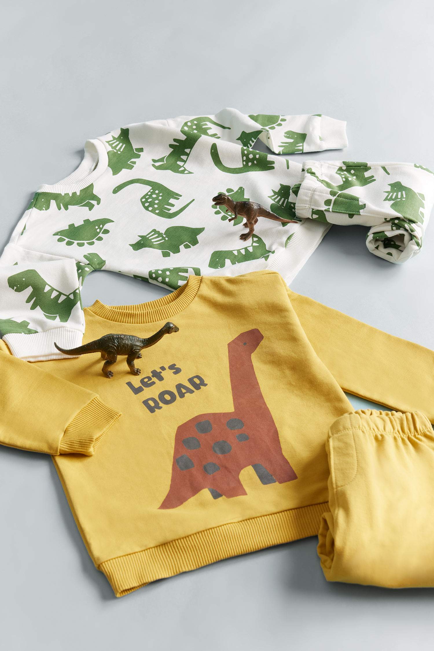Baby Boy Dinosaur Printed Sweatshirt Sweatpants 2 piece Set