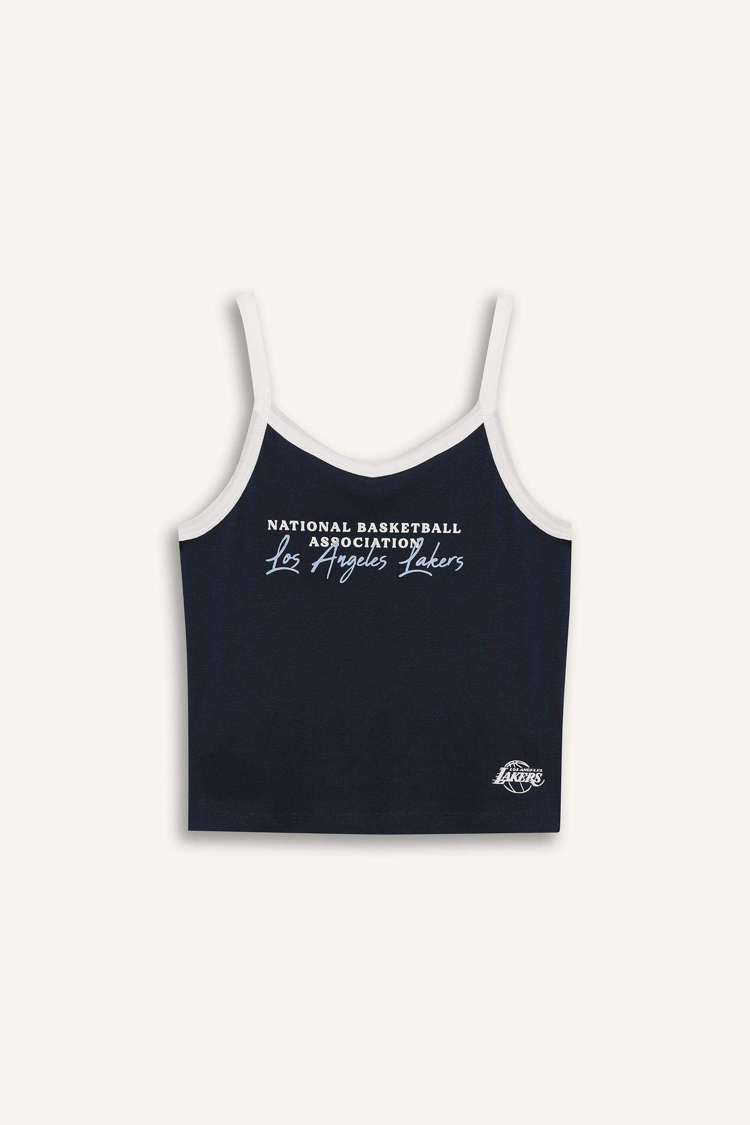 DeFactoFit NBA Los Angeles Lakers Fitted Sports Crop Top